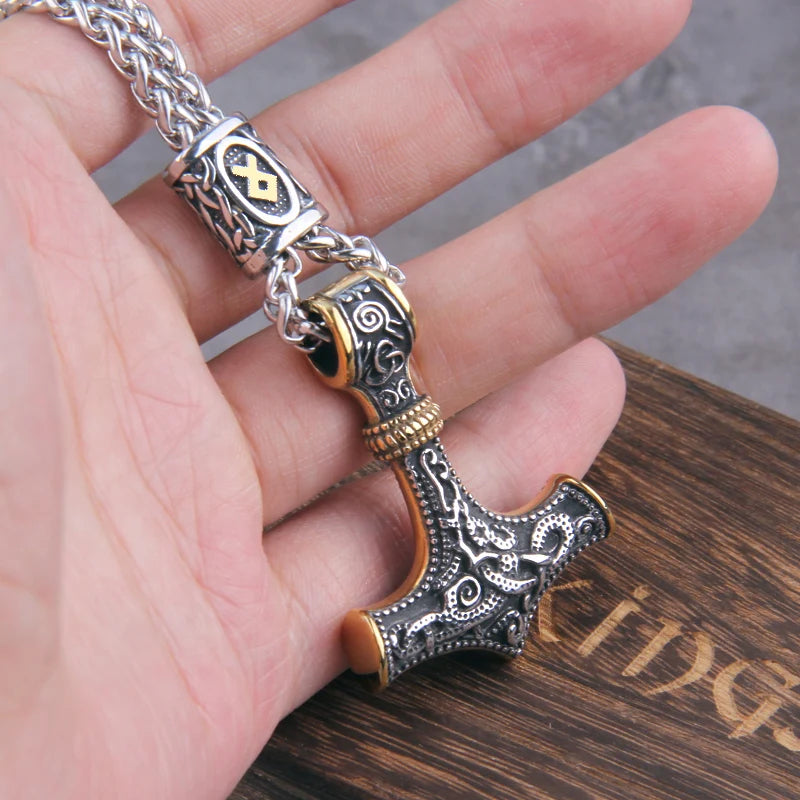 Authentic Thor's Hammer Mjolnir Necklace - Viking Jewelry