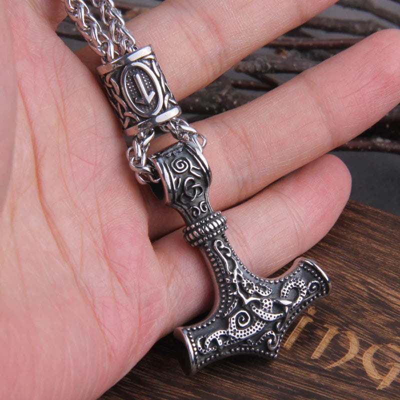 Authentic Thor's Hammer Mjolnir Necklace - Viking Jewelry