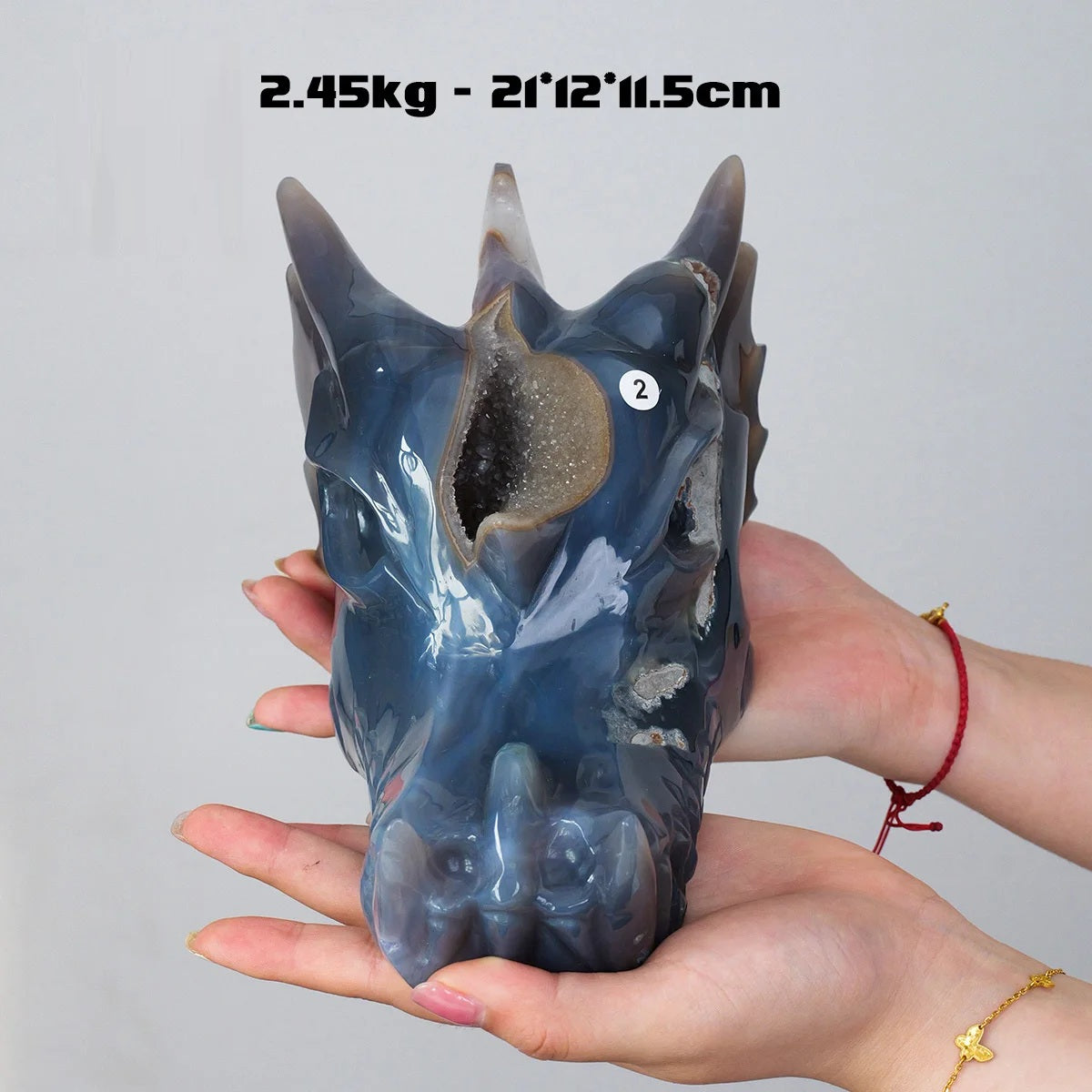 Skull Of The Guardian - Crystal Stone Dragon Head