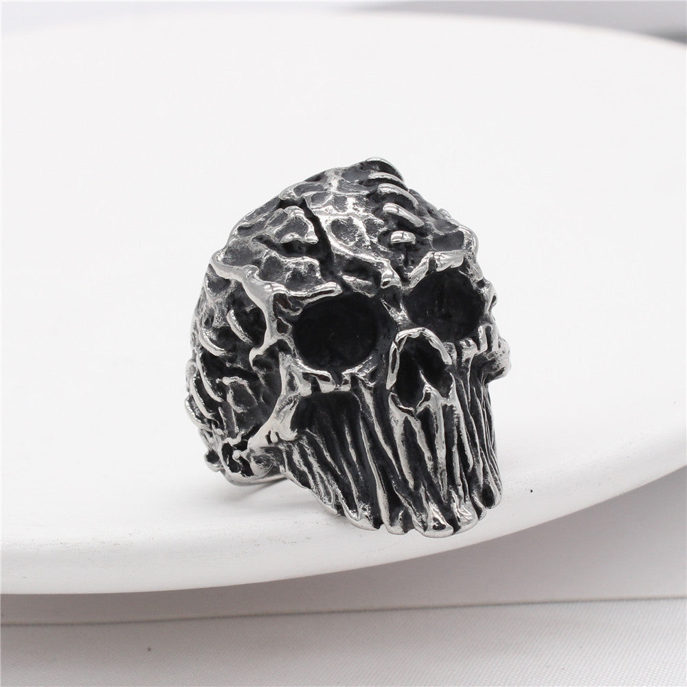 Baldur's Remains - Titanium Skull Ring