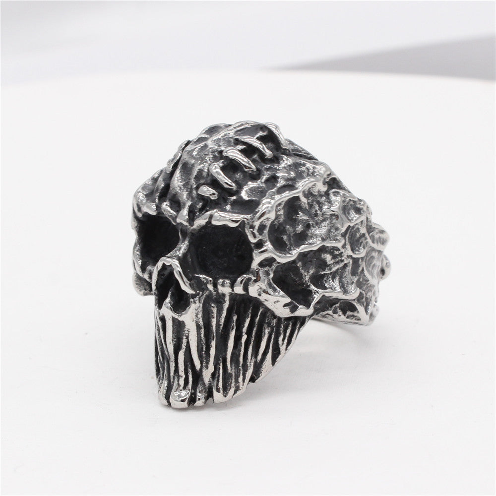 Baldur's Remains - Titanium Skull Ring