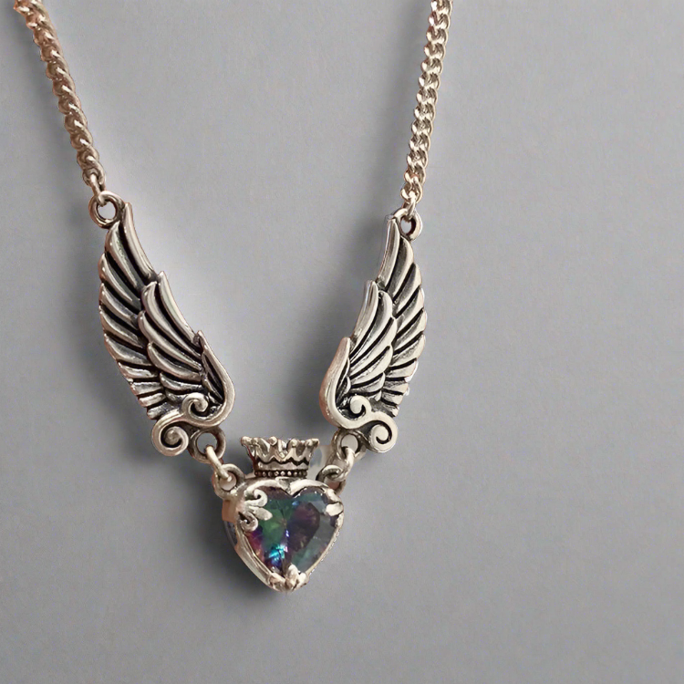Ethereal Blessing - Metal Alloy with inlaid Crystal Necklace - Viking Trinkets