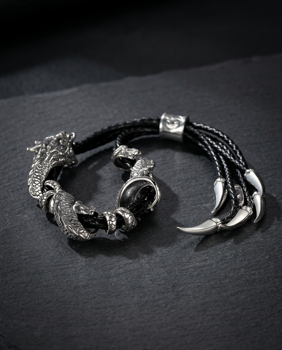 Nidhogg's Wrath - Tibetan Silver Bracelet