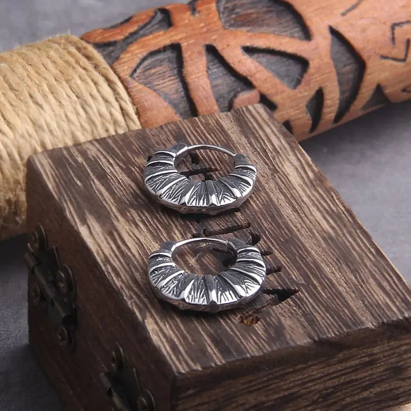 Patch Of The Allfather - Stainless Steel Earrings