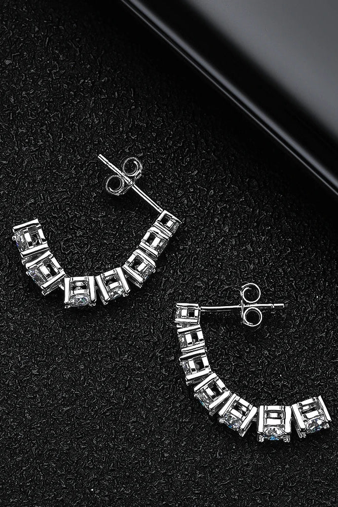 Jewel of Asgard - S925 Sterling Sliver Moissanite 18k White Gold Plated Earrings - Viking Trinkets