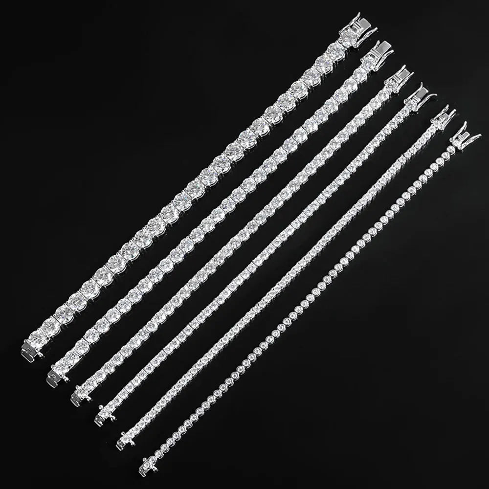 Valkyrie’s Thread - 925 Sterling Silver Moissanite Tennis Bracelet - Viking Trinkets