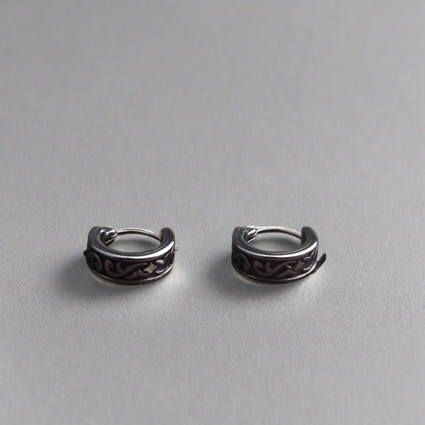 Mark Of Mímisbrunnr - Stainless Steel Hoop Earrings