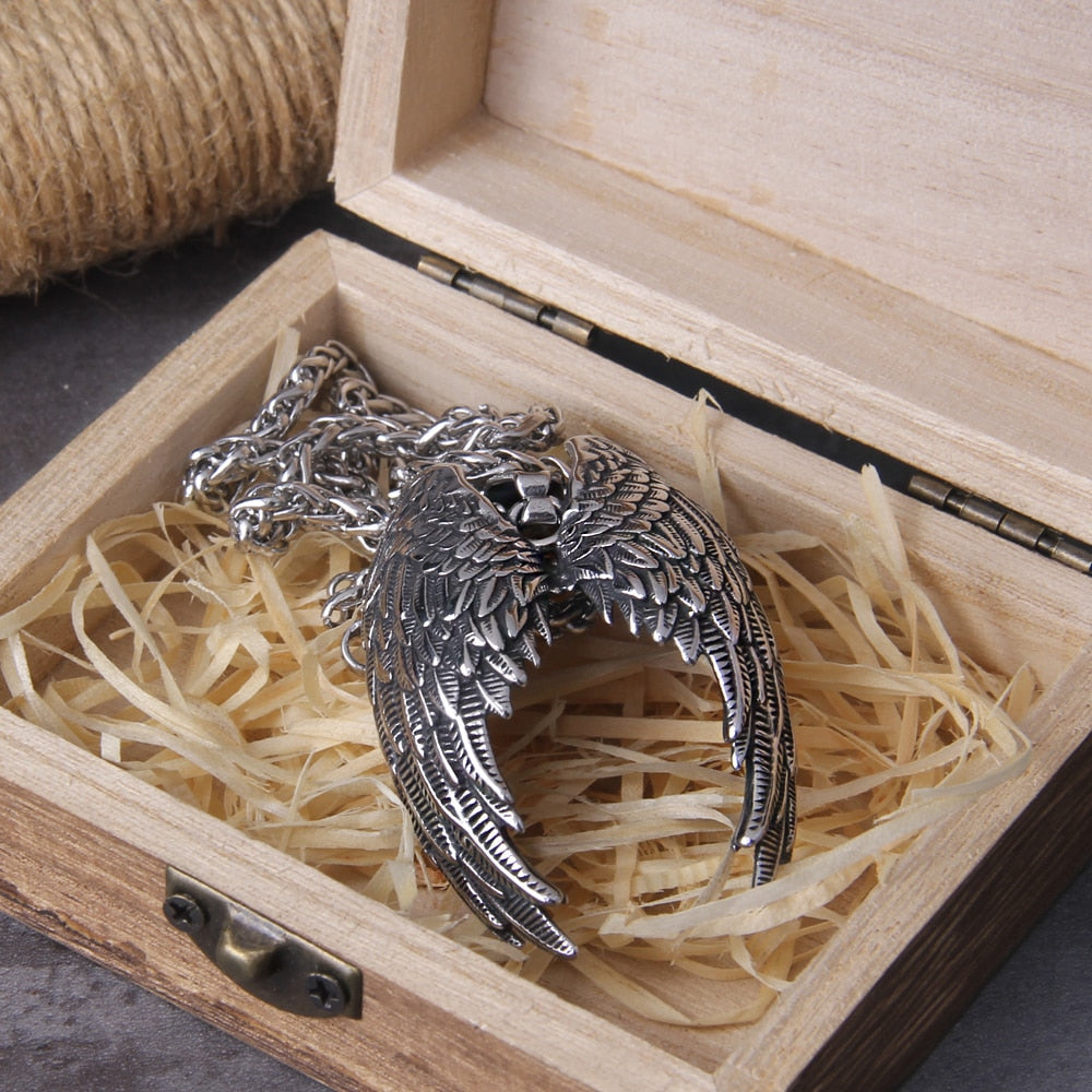 Valkyrie's Highwind - Stainless Steel Valkyrie Necklace - Viking Trinkets