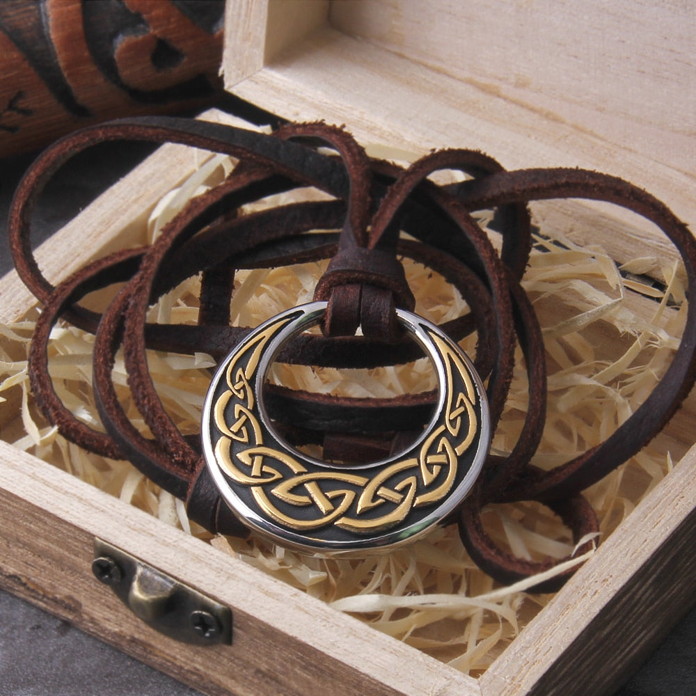 Celtic Moon - Stainless Steel Celtic Moon Necklace