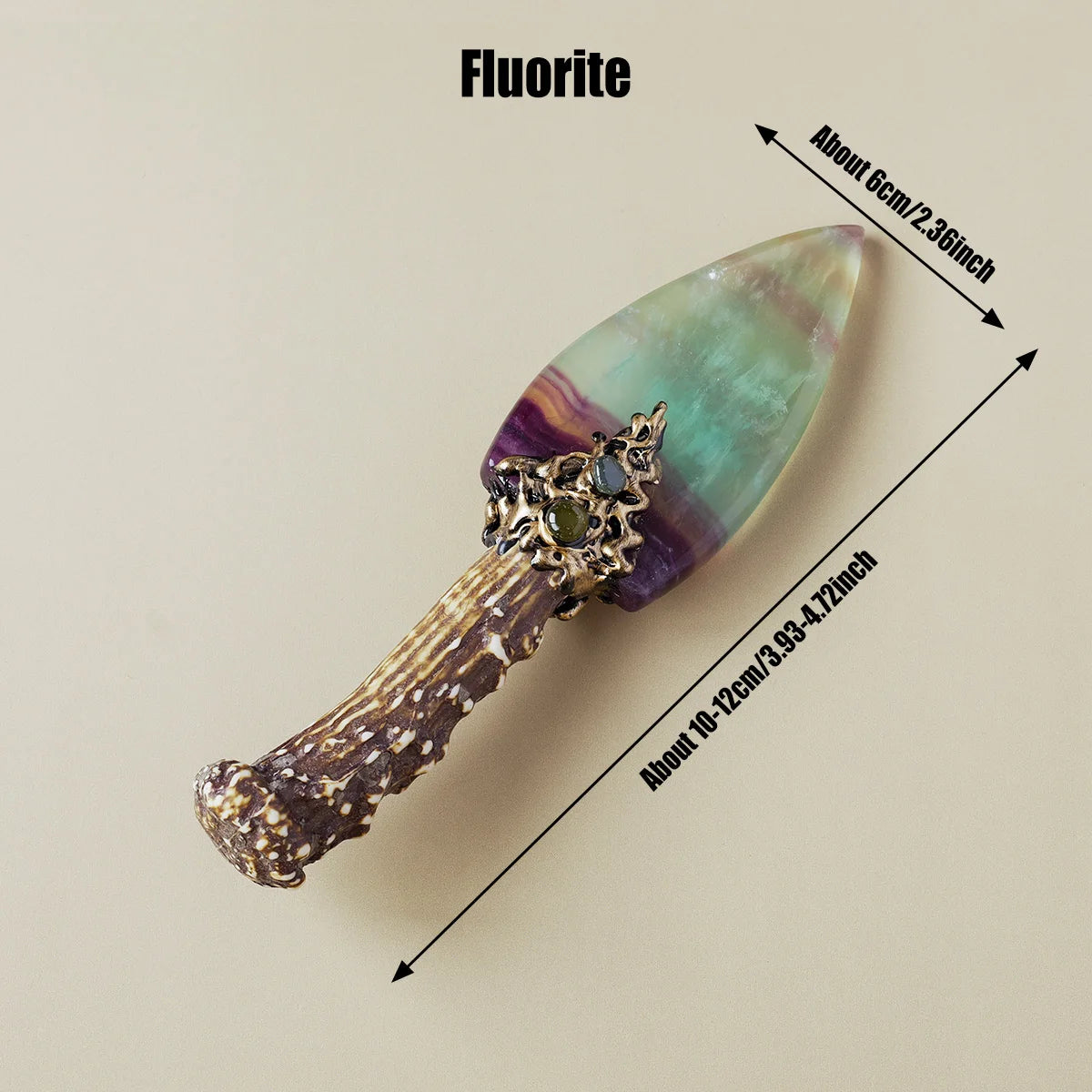 Sólbrandr - Unbladed Stone Fluorite Carnelian Knife