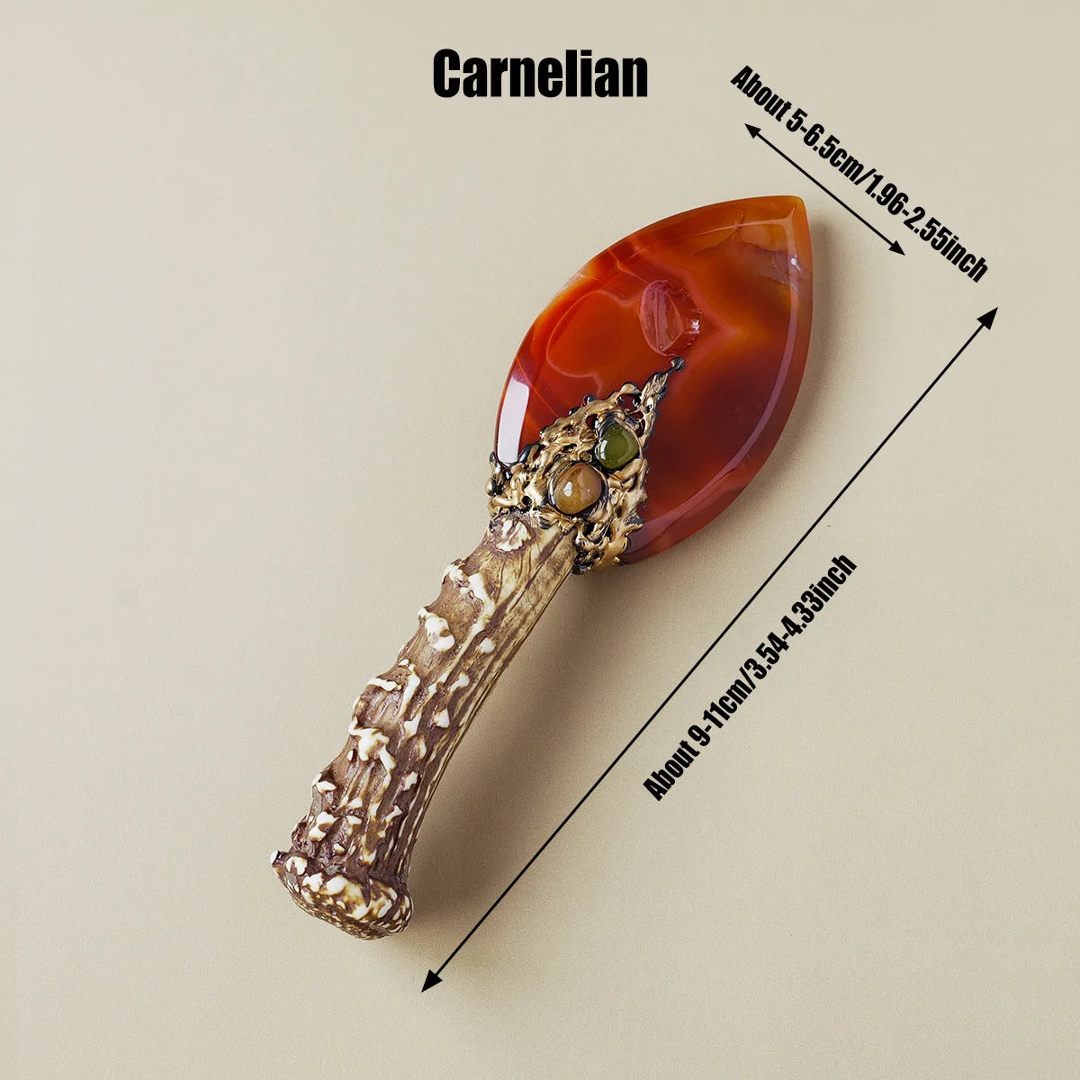 Sólbrandr - Unbladed Stone Fluorite Carnelian Knife