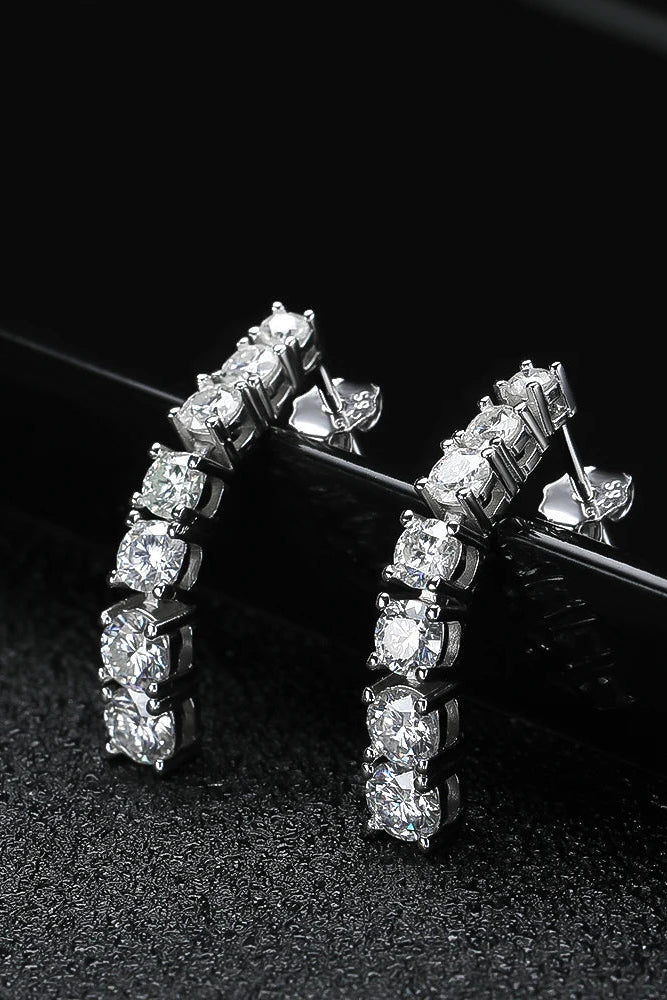 Jewel of Asgard - S925 Sterling Sliver Moissanite 18k White Gold Plated Earrings - Viking Trinkets