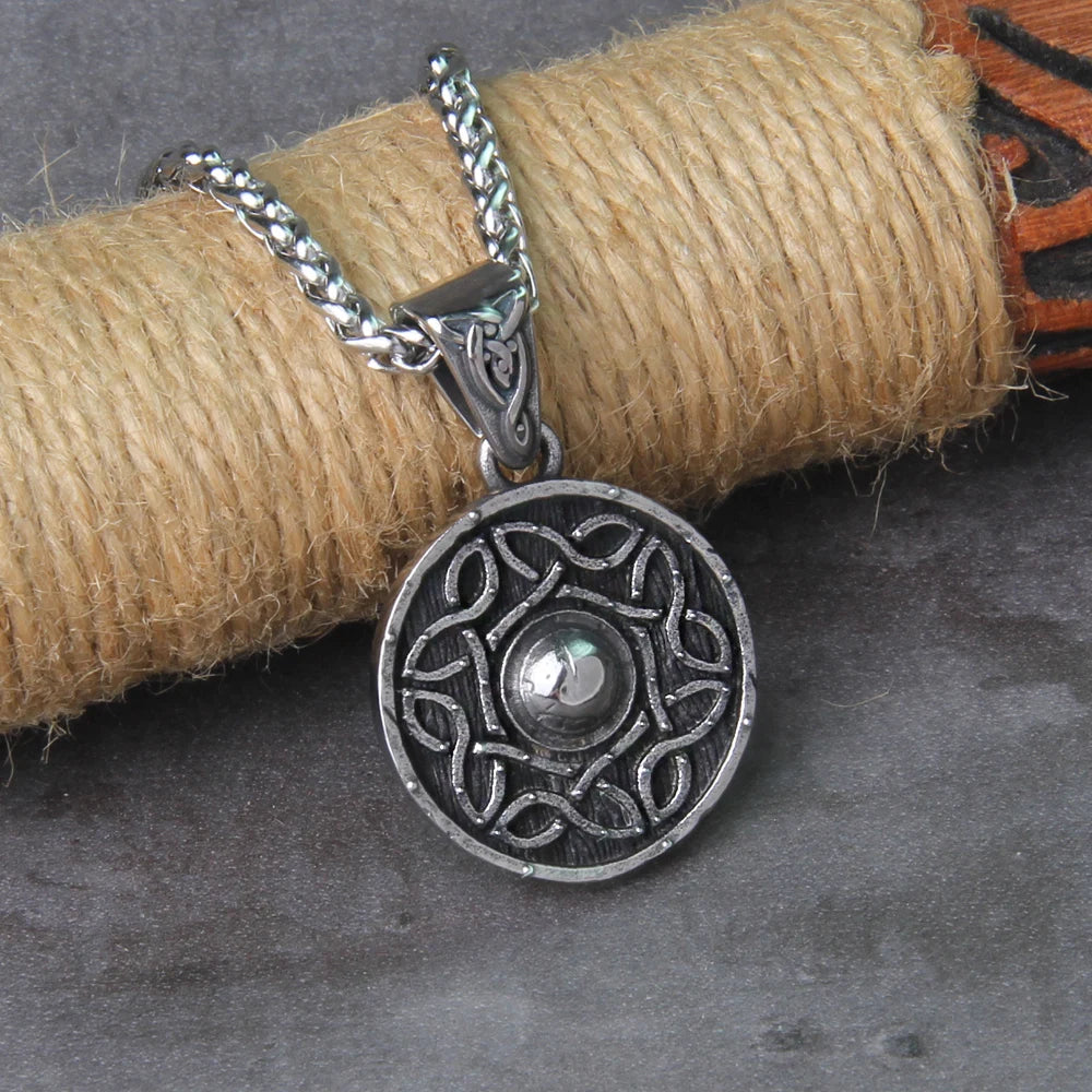 The Gokstad Shield - Stainless Steel Viking Shield Pendant