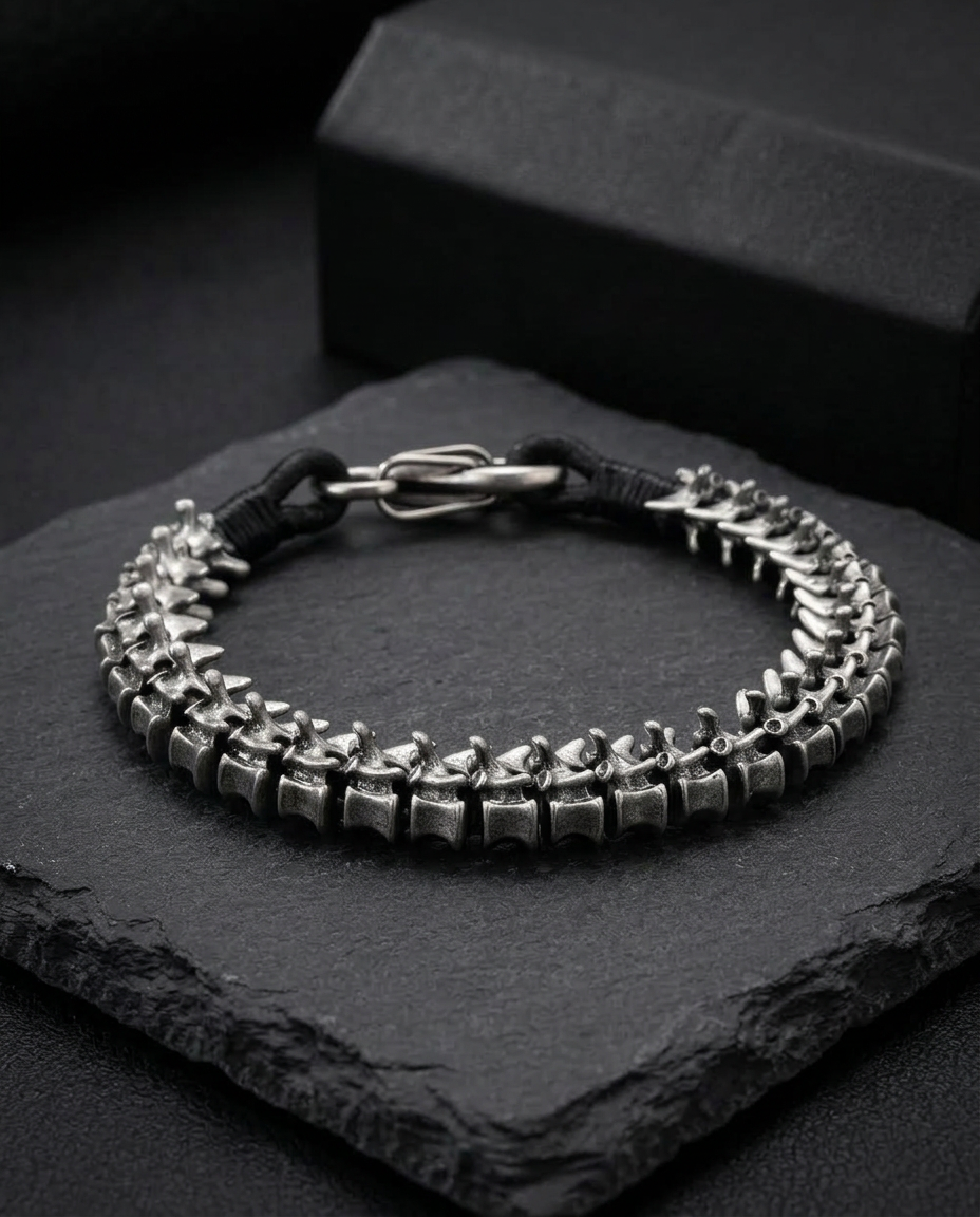 Serpent’s Spine — Steel Alloy Bracelet