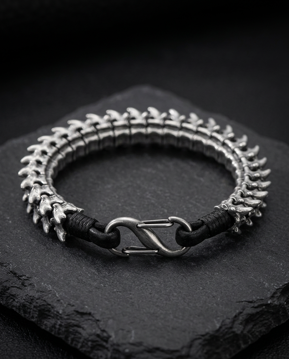 Serpent’s Spine — Steel Alloy Bracelet