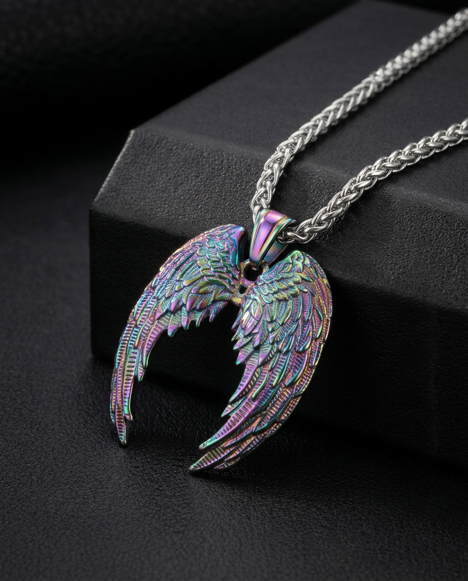 Valkyrie’s Flight — Stainless Steel Necklace - Viking Trinkets