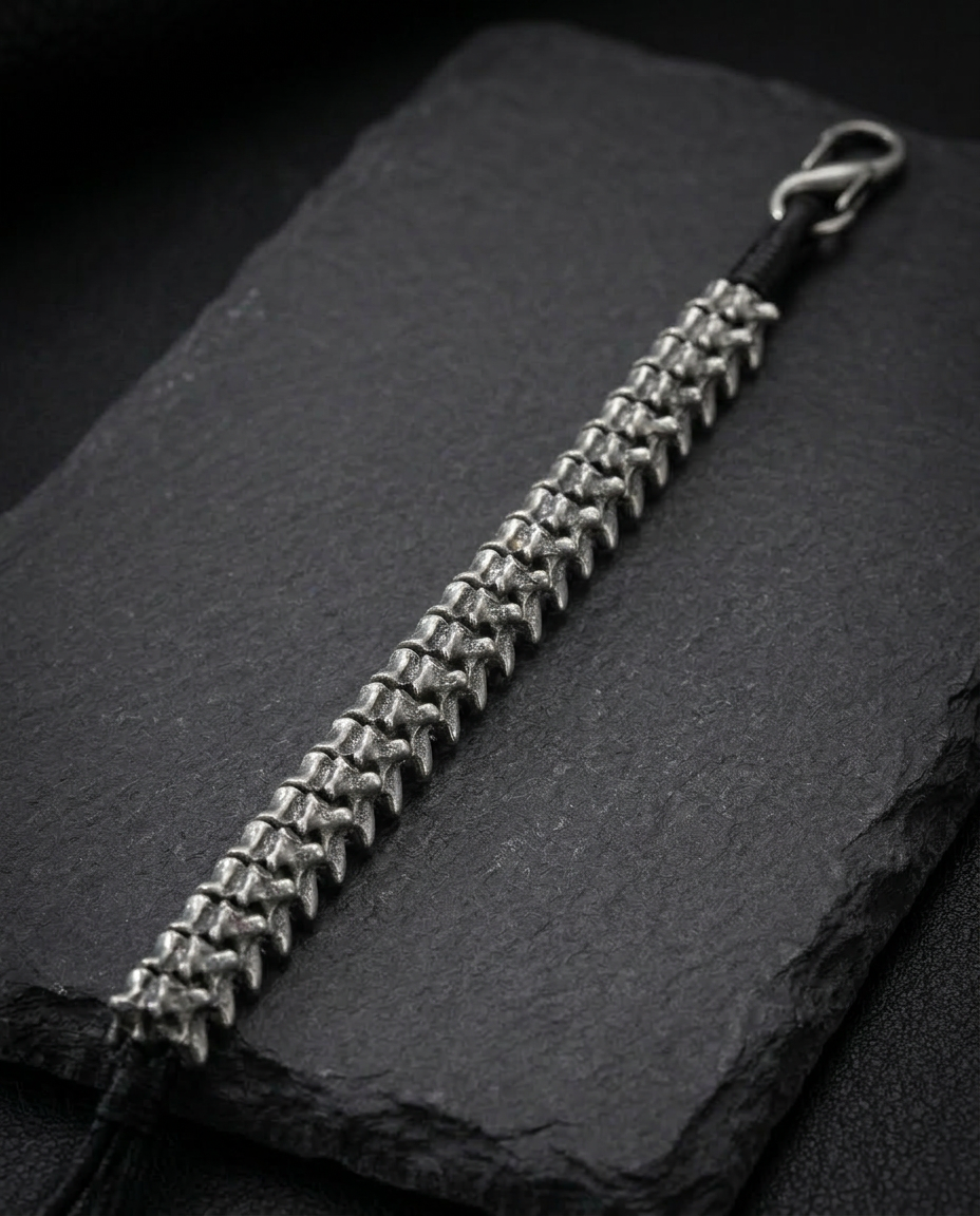 Serpent’s Spine — Steel Alloy Bracelet