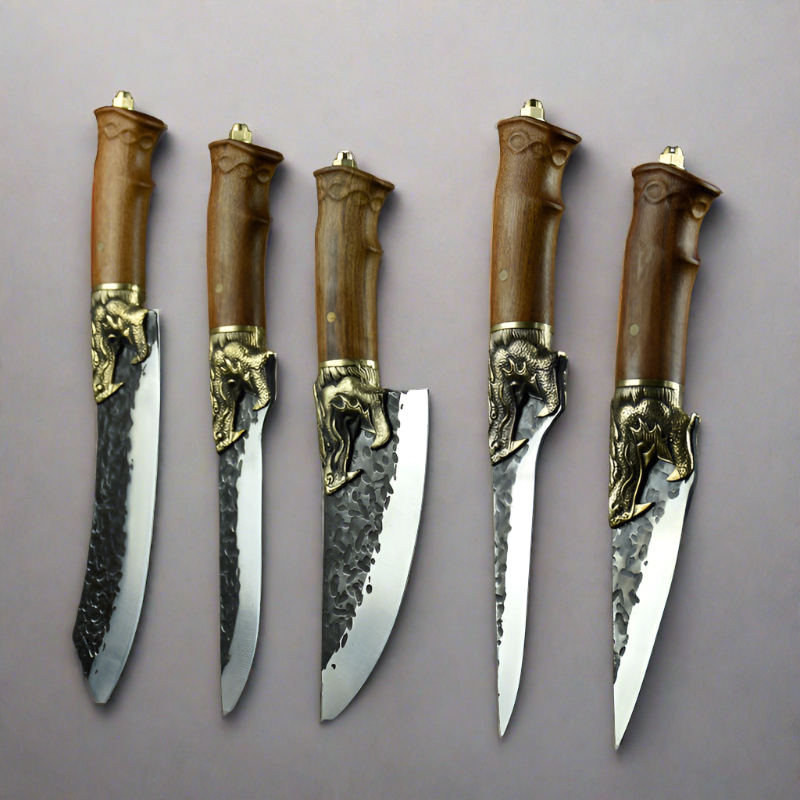 Fangs Of Nidhogg - Premium Tempered Vanadium Steel Cooking Knives - Viking Trinkets