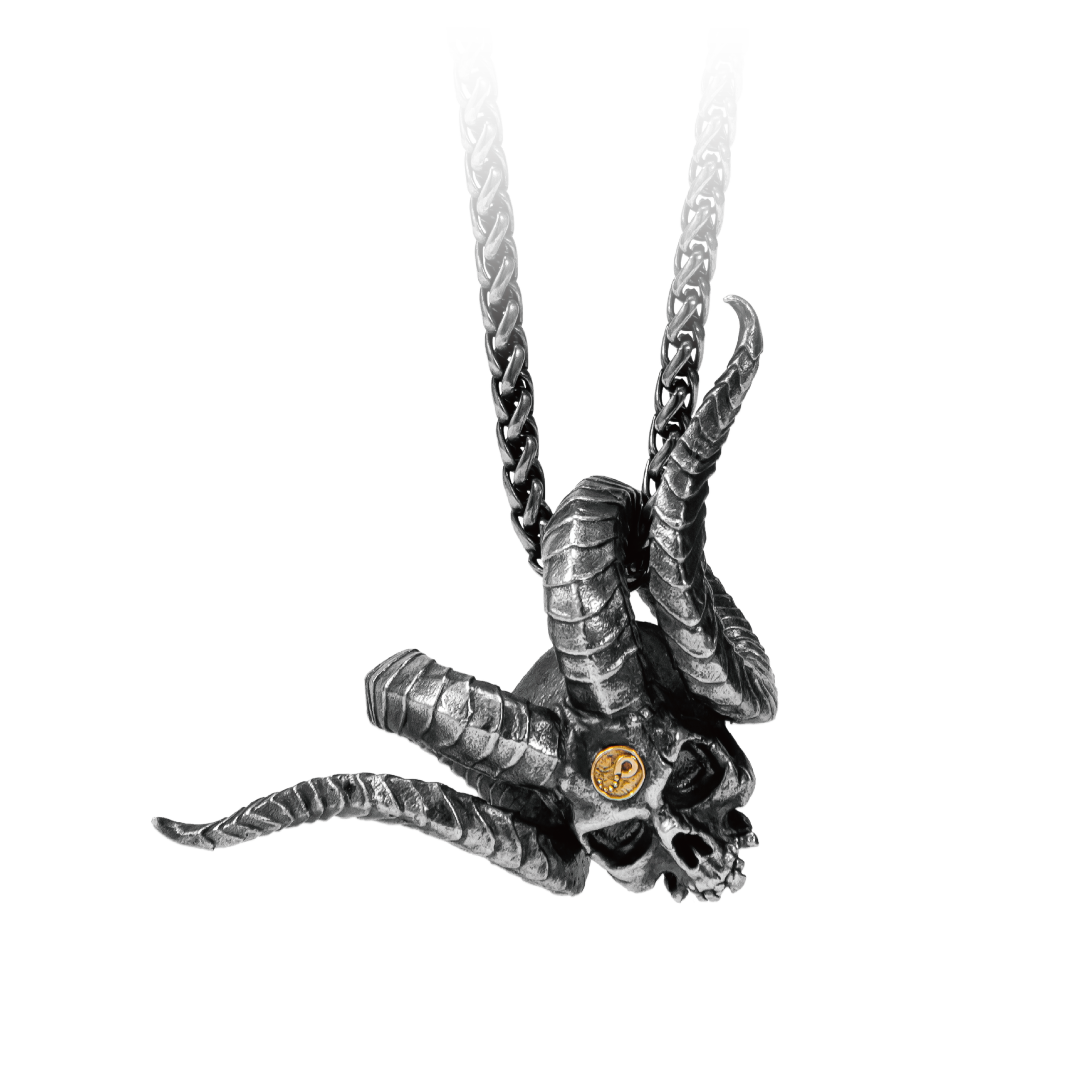 Abyssal Mark of the Trickster - Premium Sterling Silver Loki Necklace featuring 18k Gold - Viking Trinkets