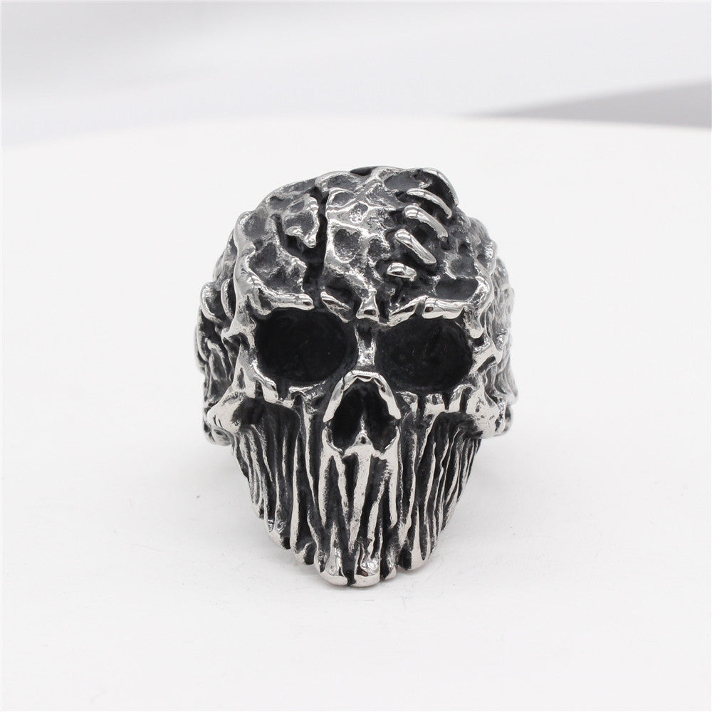 Baldur's Remains - Titanium Skull Ring