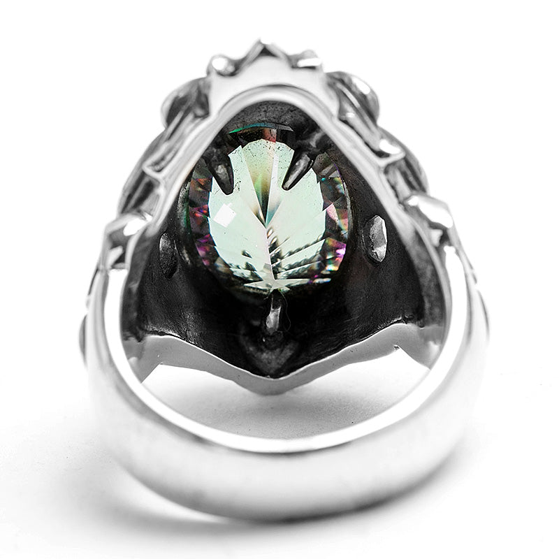 Watcher Of Helheim - Premium Sterling Silver Ring - Viking Trinkets