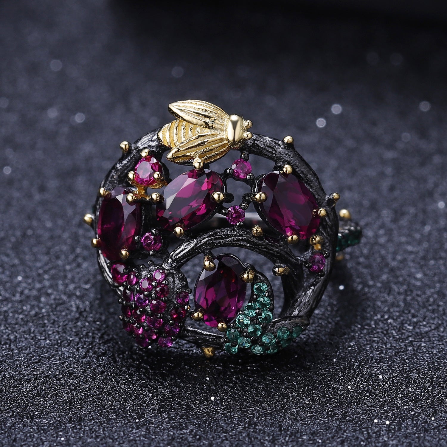 Fruit Of Idun - Gem Infused Sterling Silver Ring