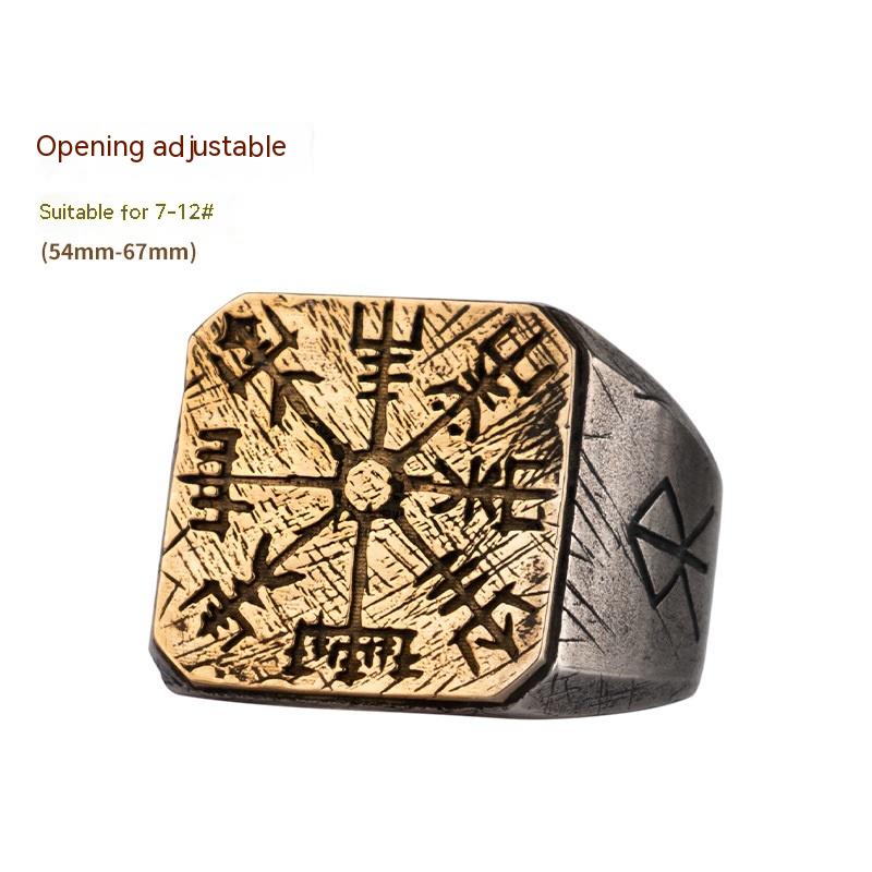 Odin's Eye - Sterling Silver Viking Compass Ring