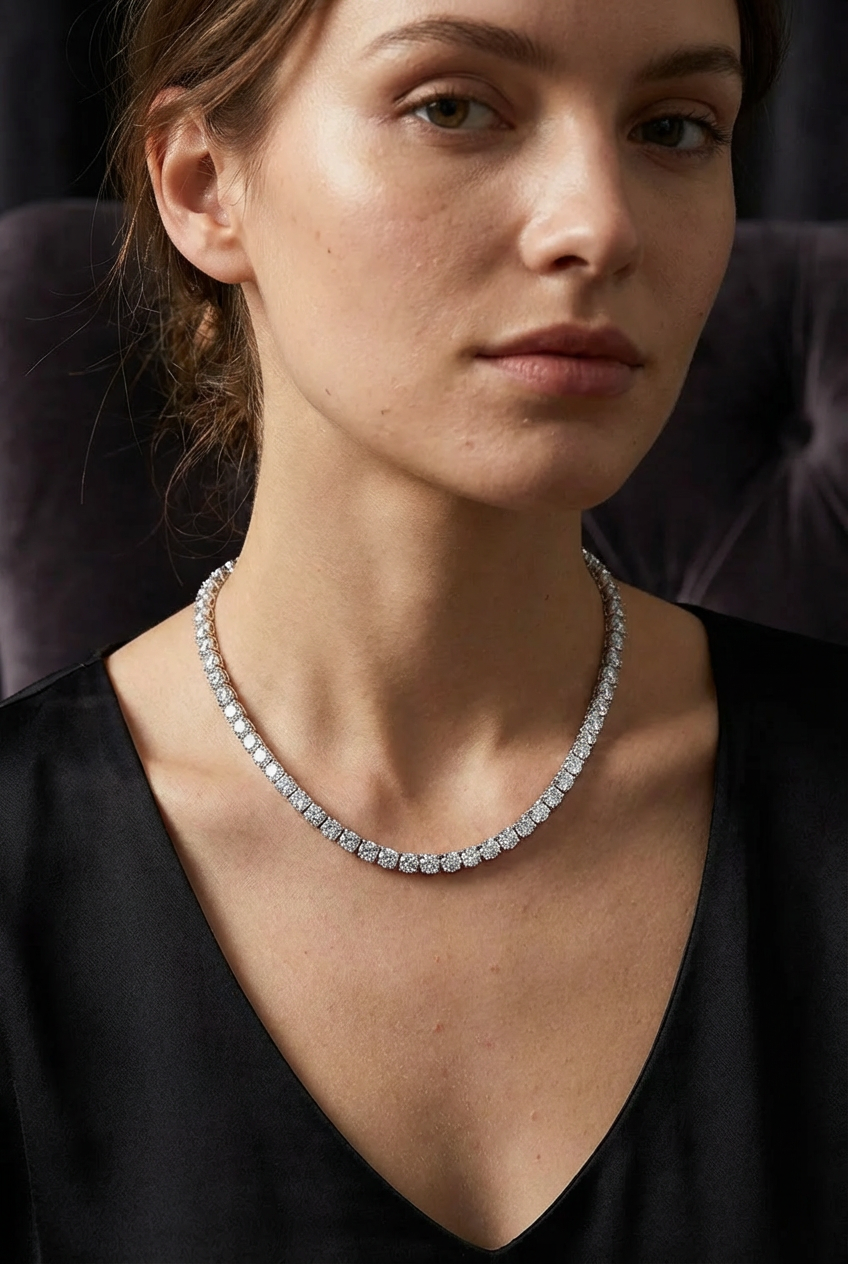 Light of the Nine Realms - 25 Sterling Silver Moissanite Necklace