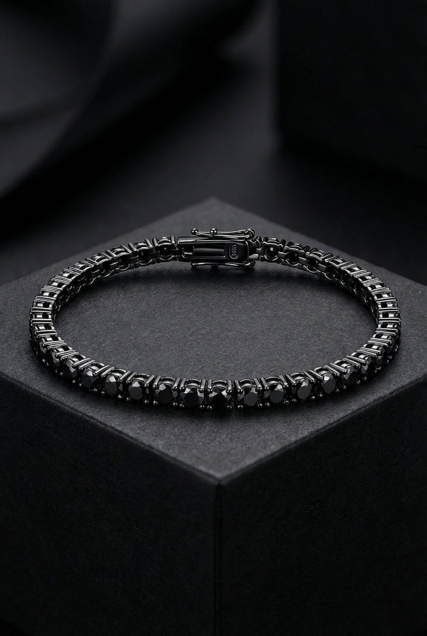 Hel's Shadow - Black Moissanite Bracelet