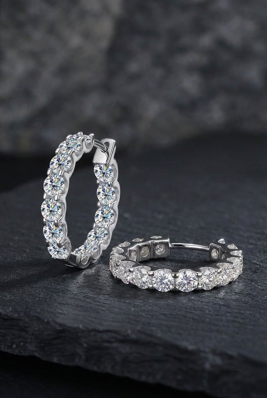 Starlights of Asgard - 925 Sterling Sliver Moissanite Earring - Viking Trinkets