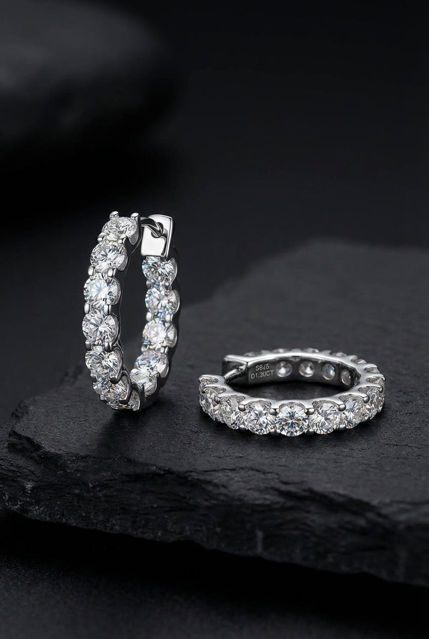 Starlights of Asgard - 925 Sterling Sliver Moissanite Earring - Viking Trinkets