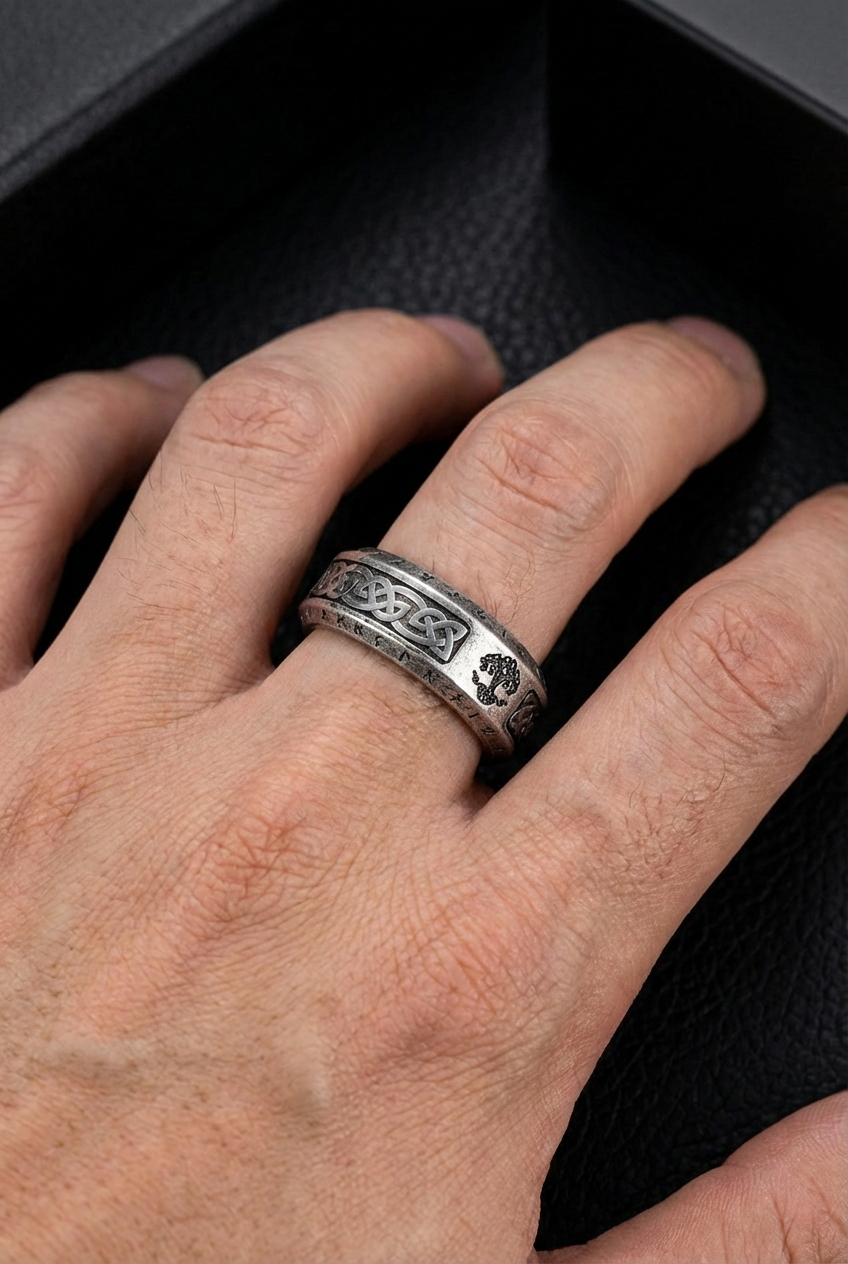 Blessing Of Yggdrasil - Viking Rune Ring - Viking Trinkets