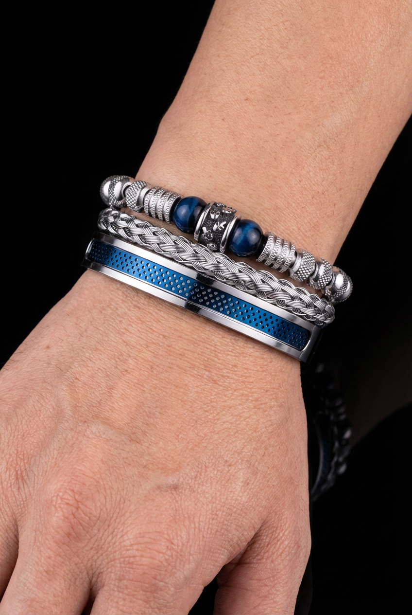 Asgardian Keepsake - Stainless Steel Skull Bracelet - Viking Trinkets