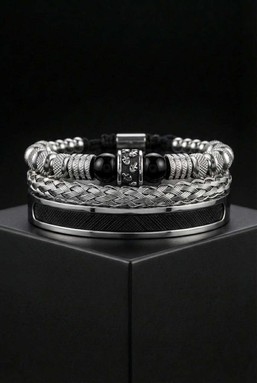 Asgardian Keepsake - Stainless Steel Skull Bracelet - Viking Trinkets