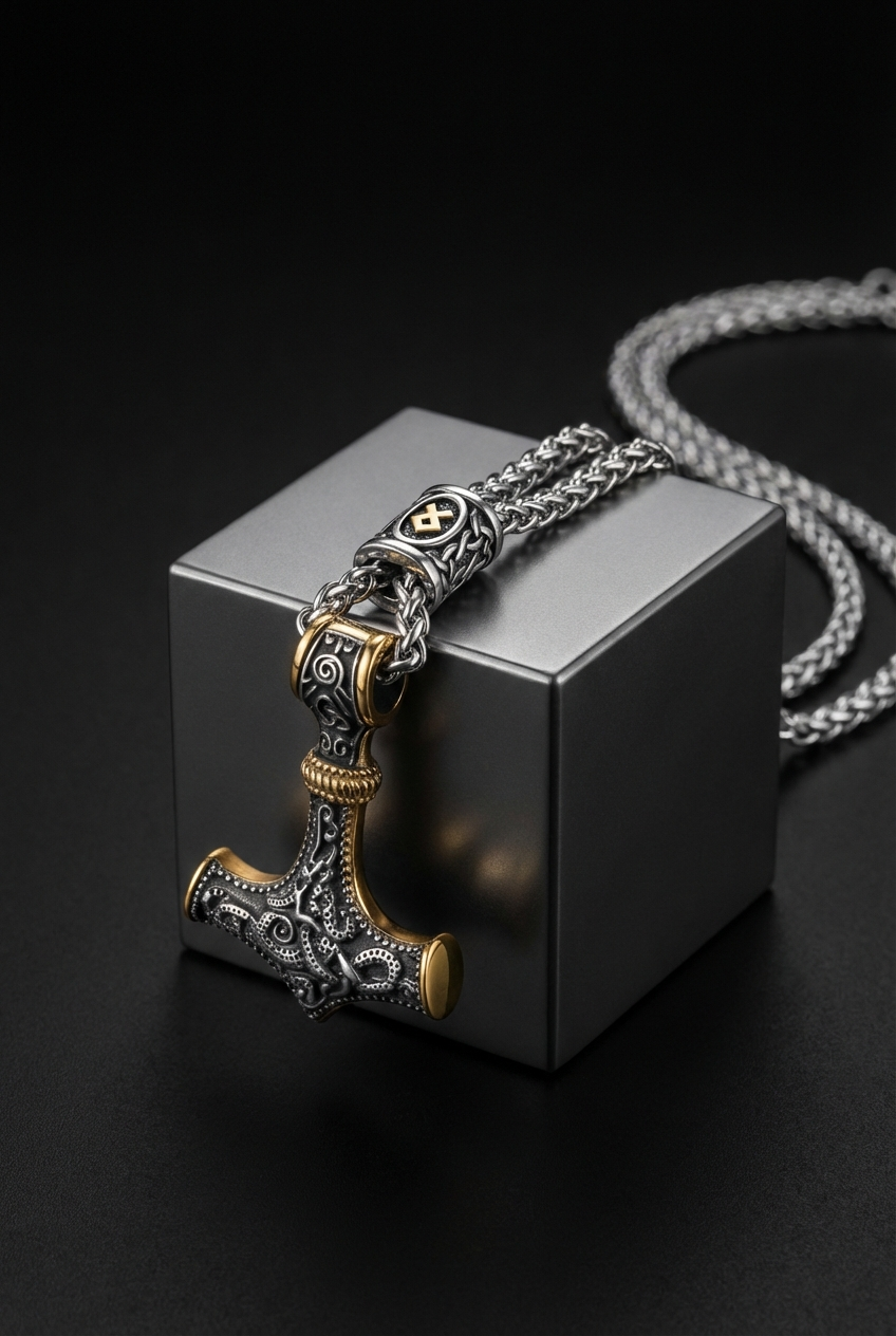 Mjölnir - Thor's Hammer Stainless Steel Necklace