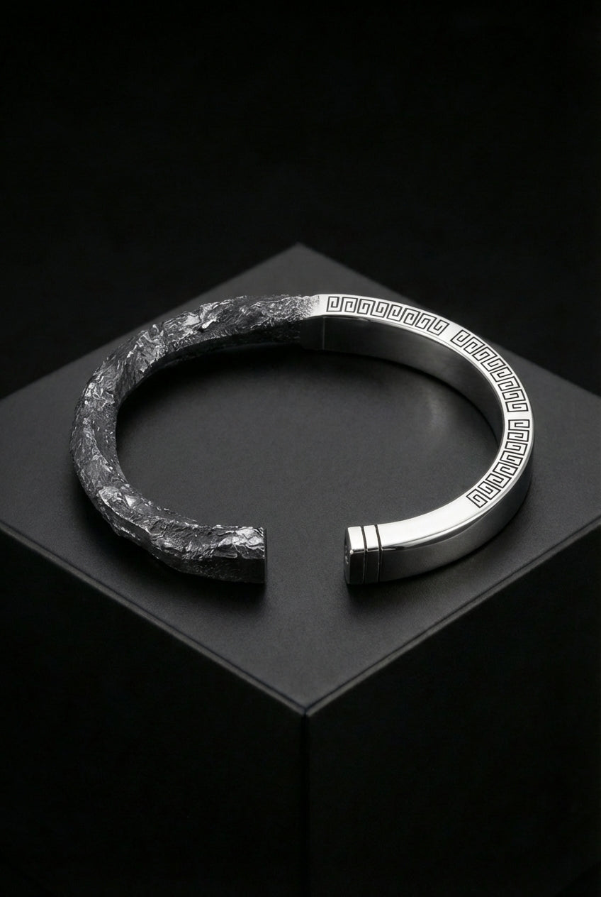 Duality Of Hel - Sterling Silver Hel Inspired Bracelet - Viking Trinkets