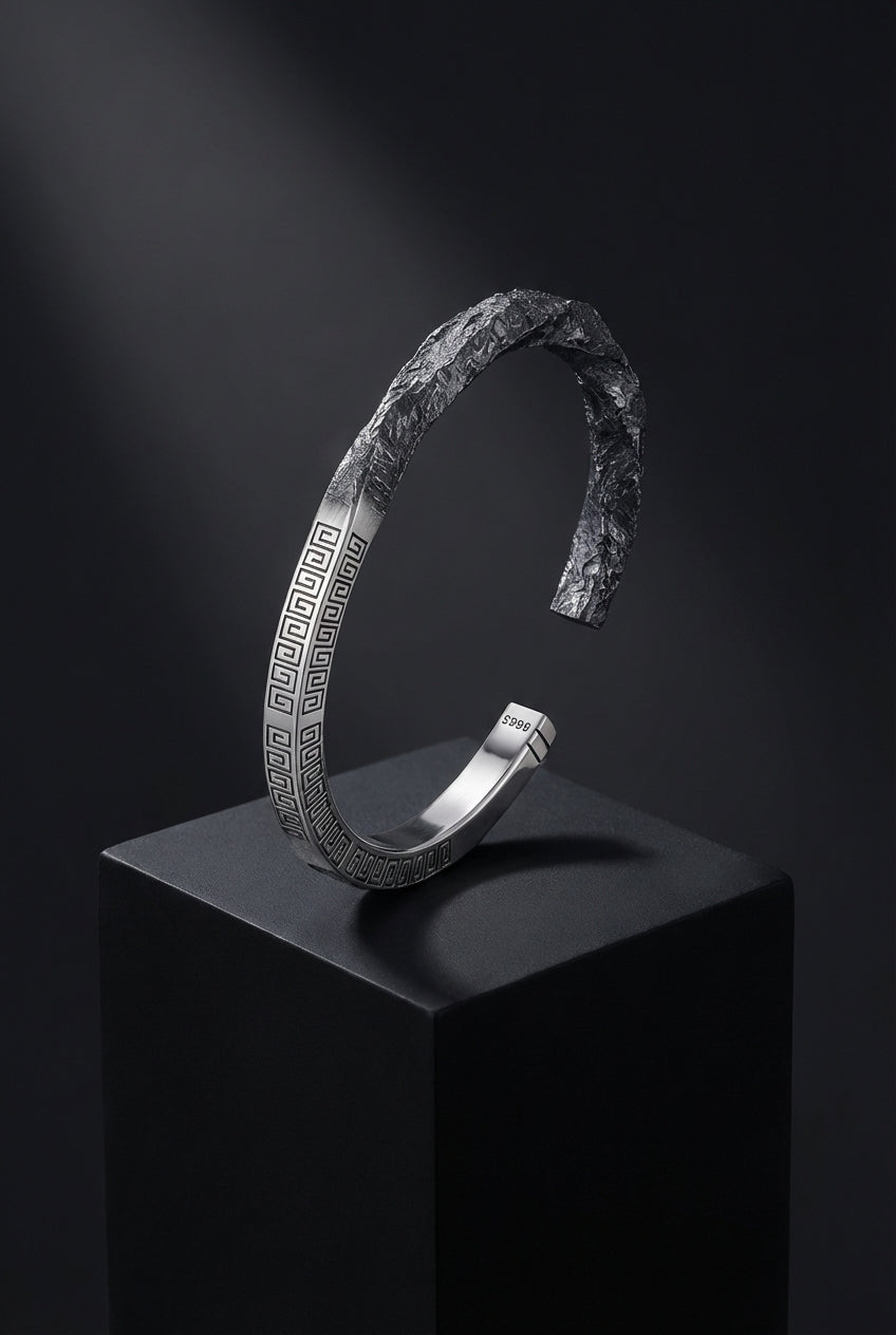 Duality Of Hel - Sterling Silver Hel Inspired Bracelet - Viking Trinkets
