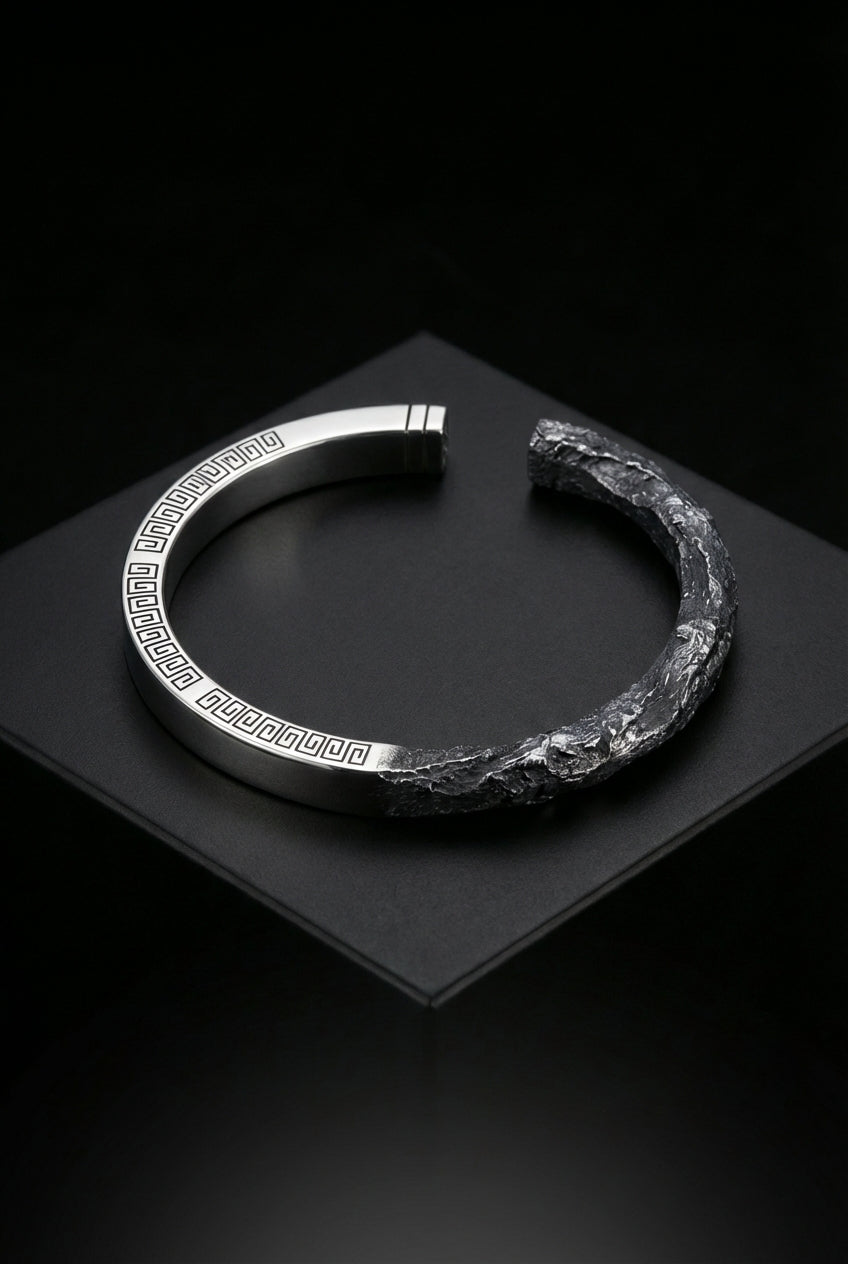 Duality Of Hel - Sterling Silver Hel Inspired Bracelet - Viking Trinkets