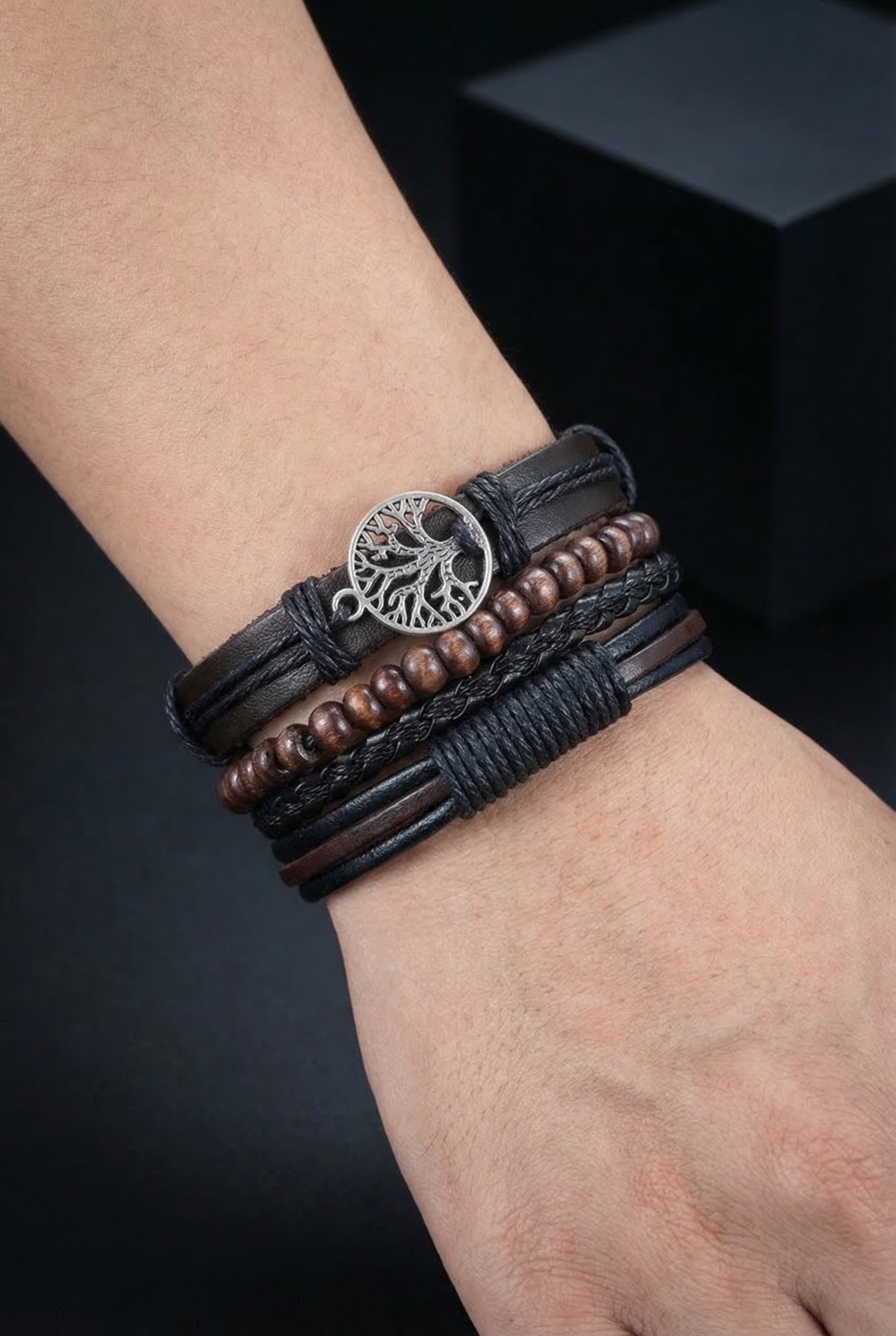 Yggdrasil - High Quality Leather Bracelet - Viking Trinkets