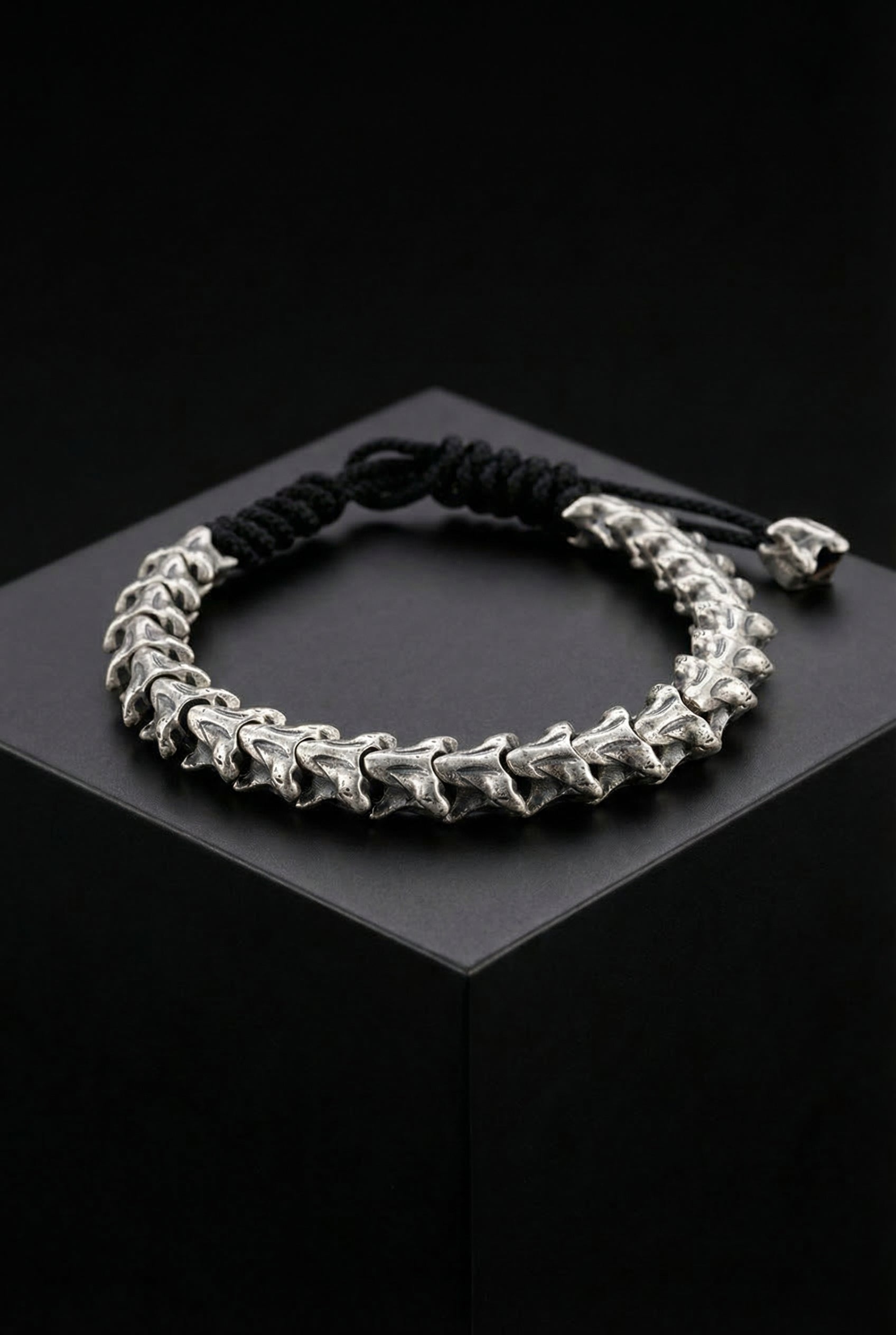 Spine Of The Beast - Sterling Silver Snake Bone Adjustable Bracelet - Viking Trinkets