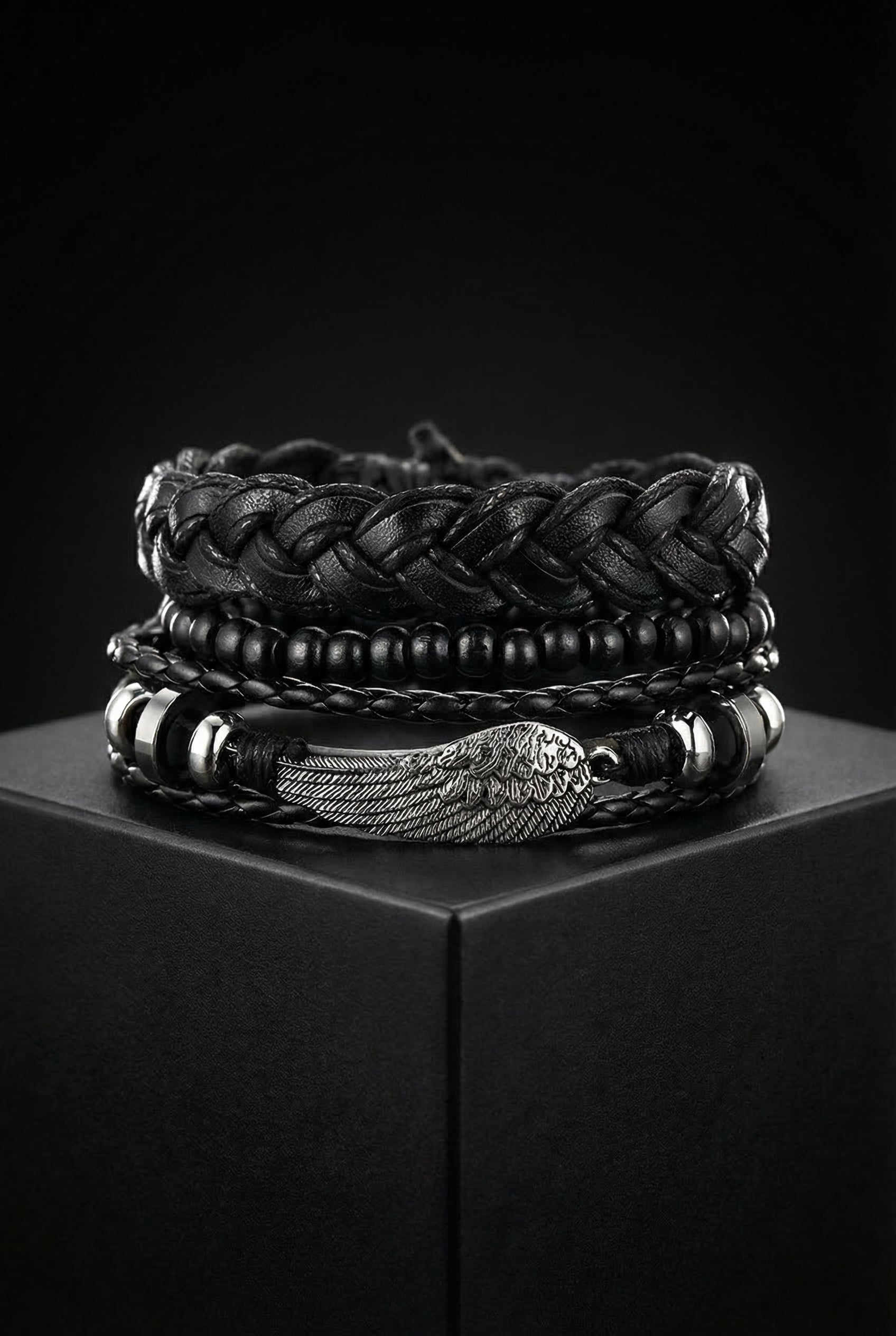 Valkyrie's Wing - High Quality Leather Bracelet - Viking Trinkets