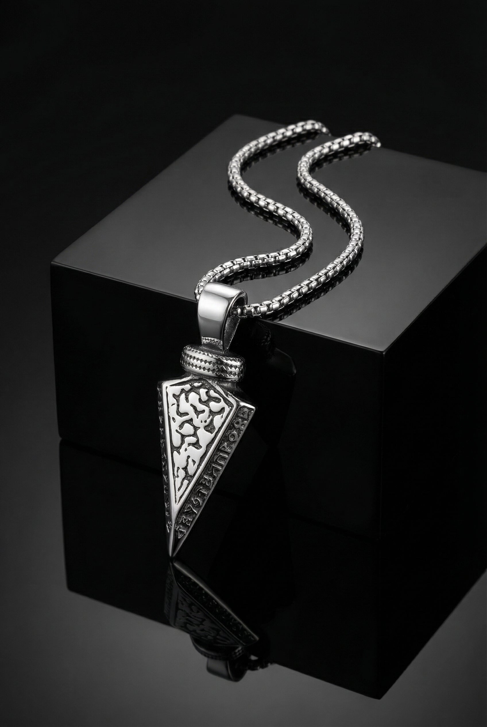 Spear Of Odin - Stainless Steel Arrow Necklace - Viking Trinkets