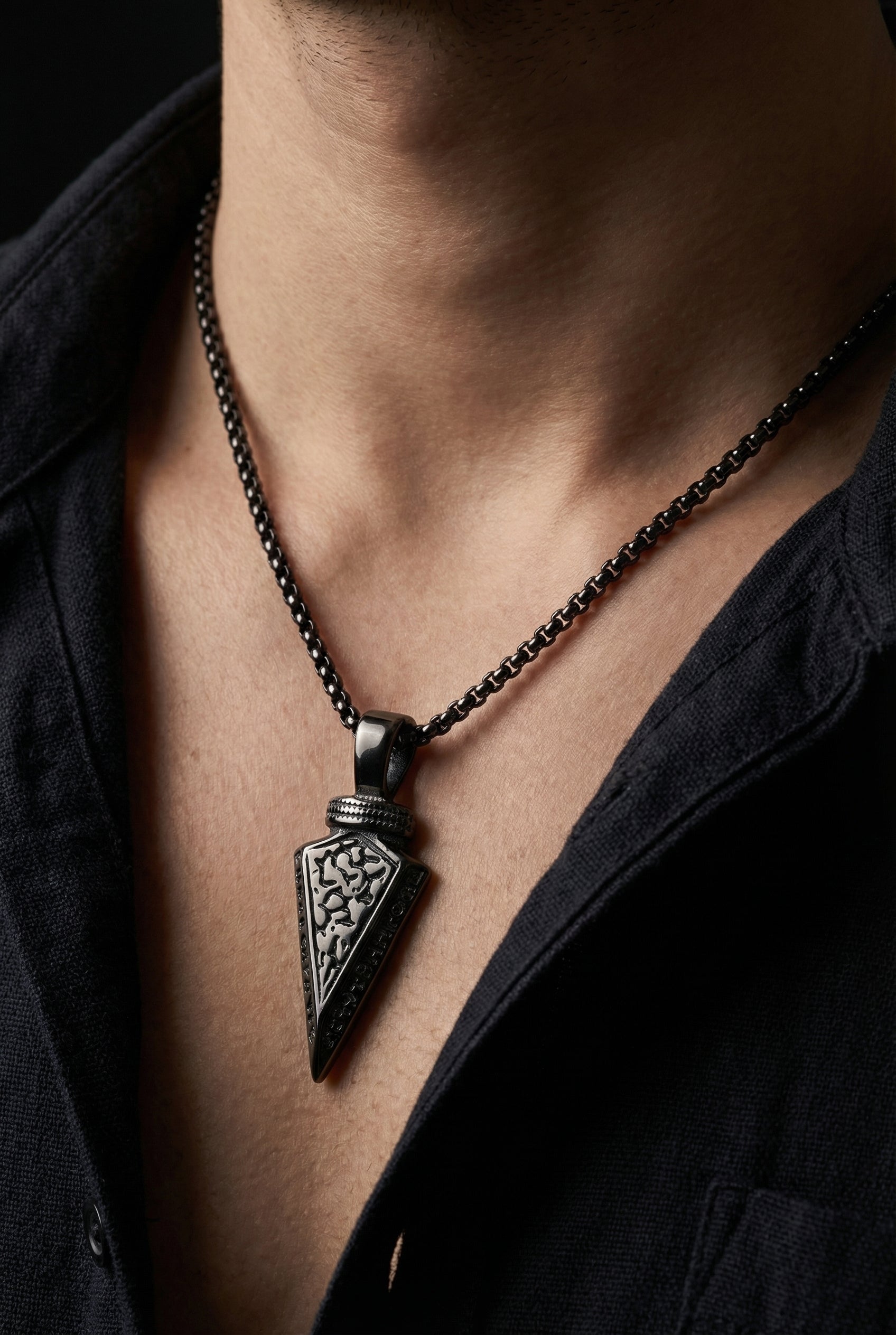 Spear Of Odin - Stainless Steel Arrow Necklace - Viking Trinkets