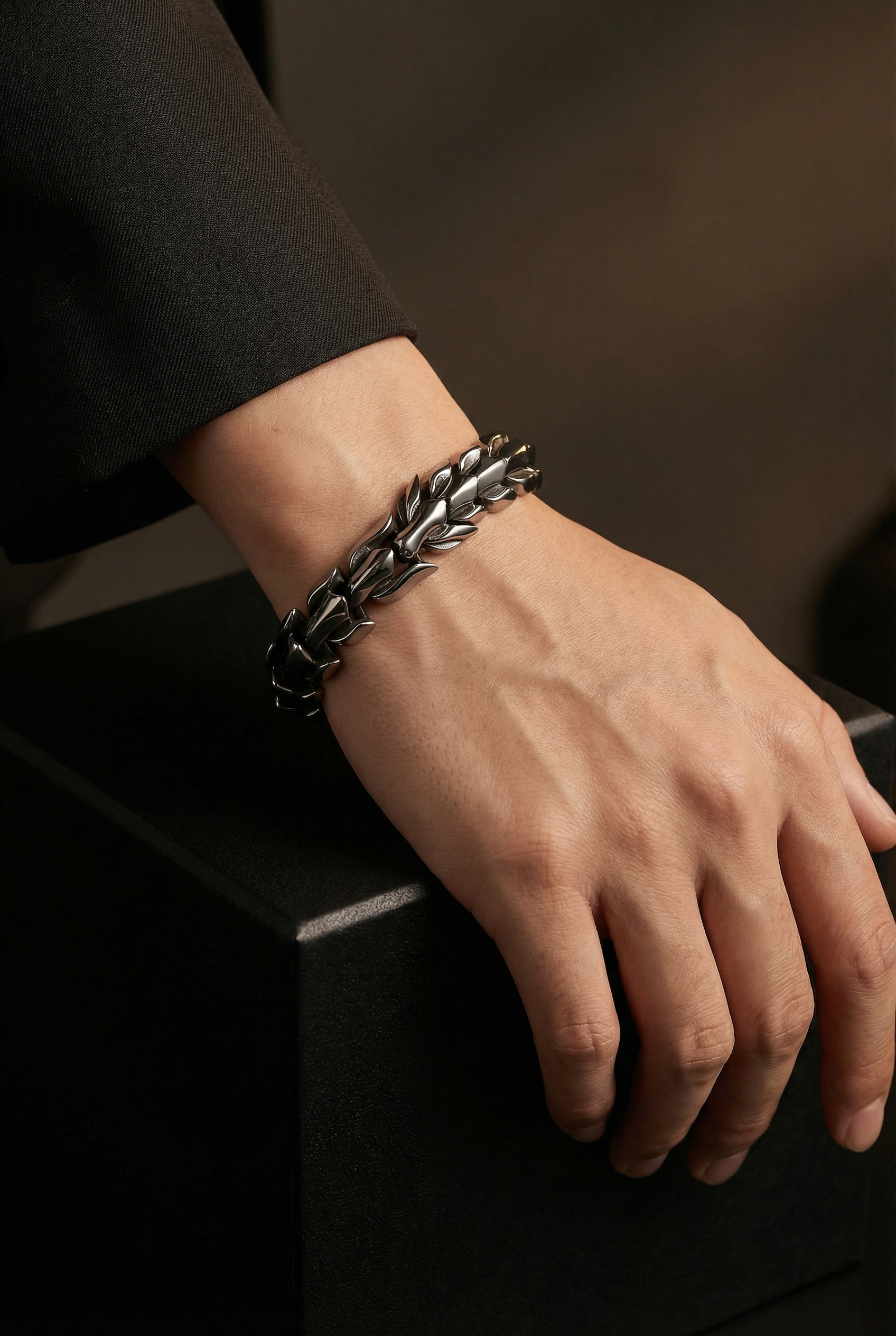 The Midgard Serpent - Sterling Silver Serpent Bracelet - Viking Trinkets