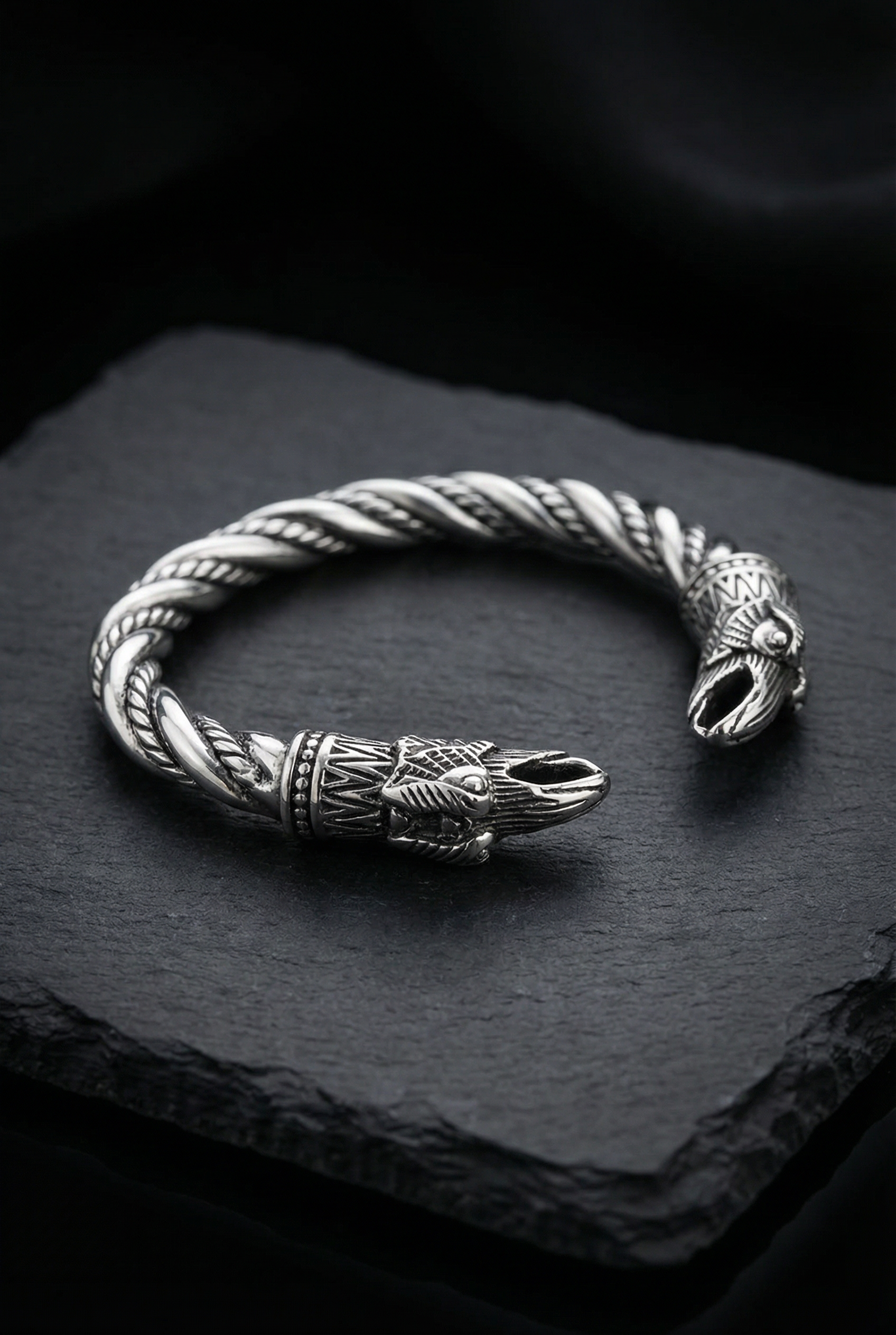 The Pledge - Huginn - Sterling Silver Allegiance Bracelet - Viking Trinkets