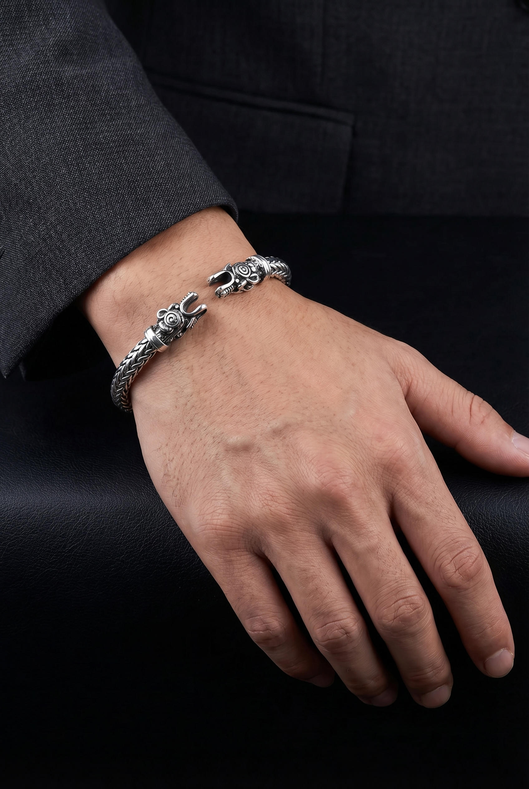 The Pledge - Nidhogg - Sterling Silver Allegiance Bracelet - Viking Trinkets