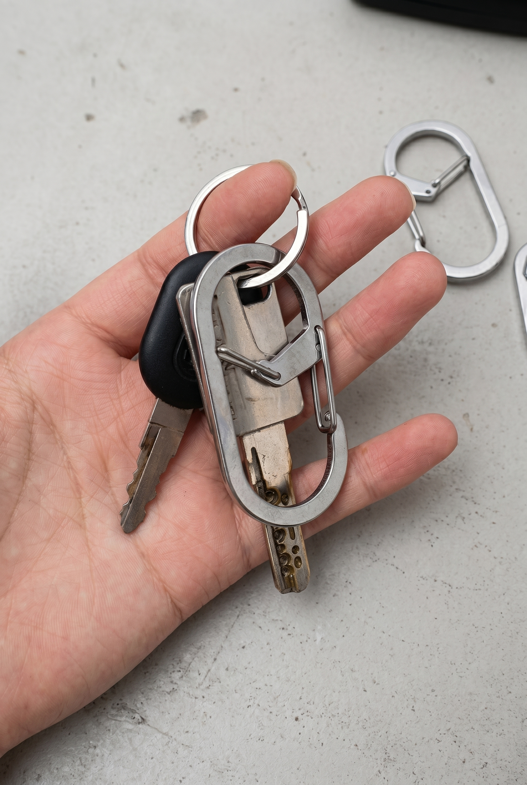 Stainless Steel G Hook Carabiner Keychain Tactical Backpack Molle Clip Outdoor Camping Hiking Gear EDC Tool Quick Release Clasps - Viking Trinkets