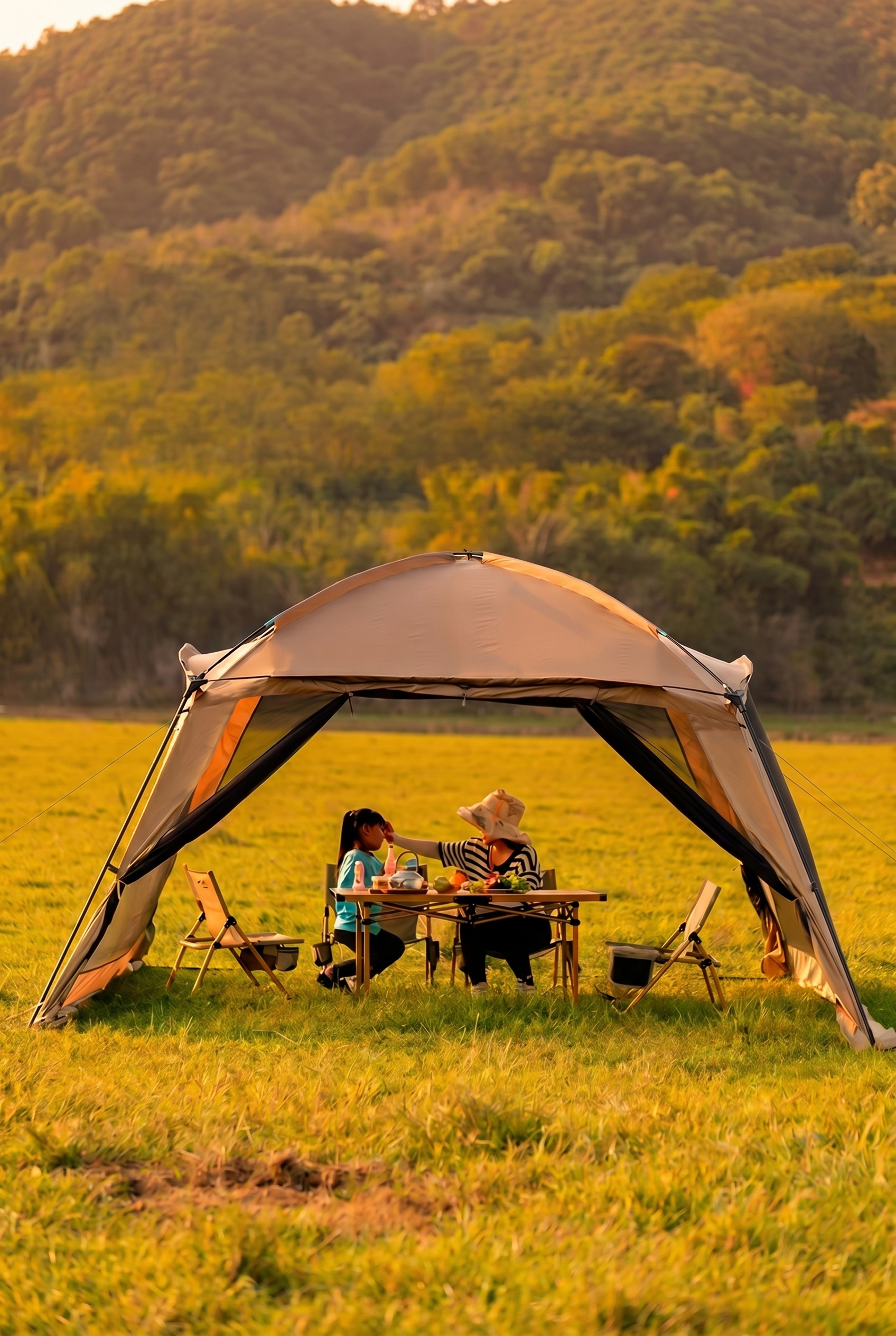 Outdoor Camping Mosquito Nets Tents 6-15 Person Rainproof Silver Glue Sunscreen Beach Picnic Sunshade Canopy Camping Equipment - Viking Trinkets
