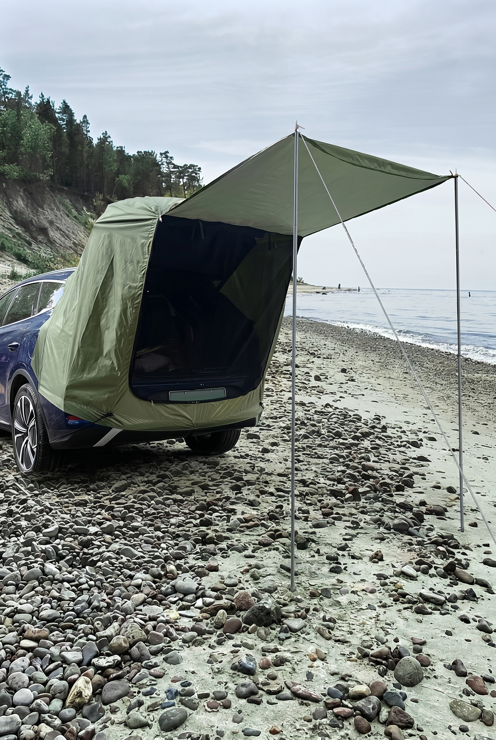Outdoor Car Rear Tent Camping Picnic Car Rear Tent with Canopy Car Rear Extension Tent Sunshine-Proof Rain-Proof Car Rear Tent - Viking Trinkets