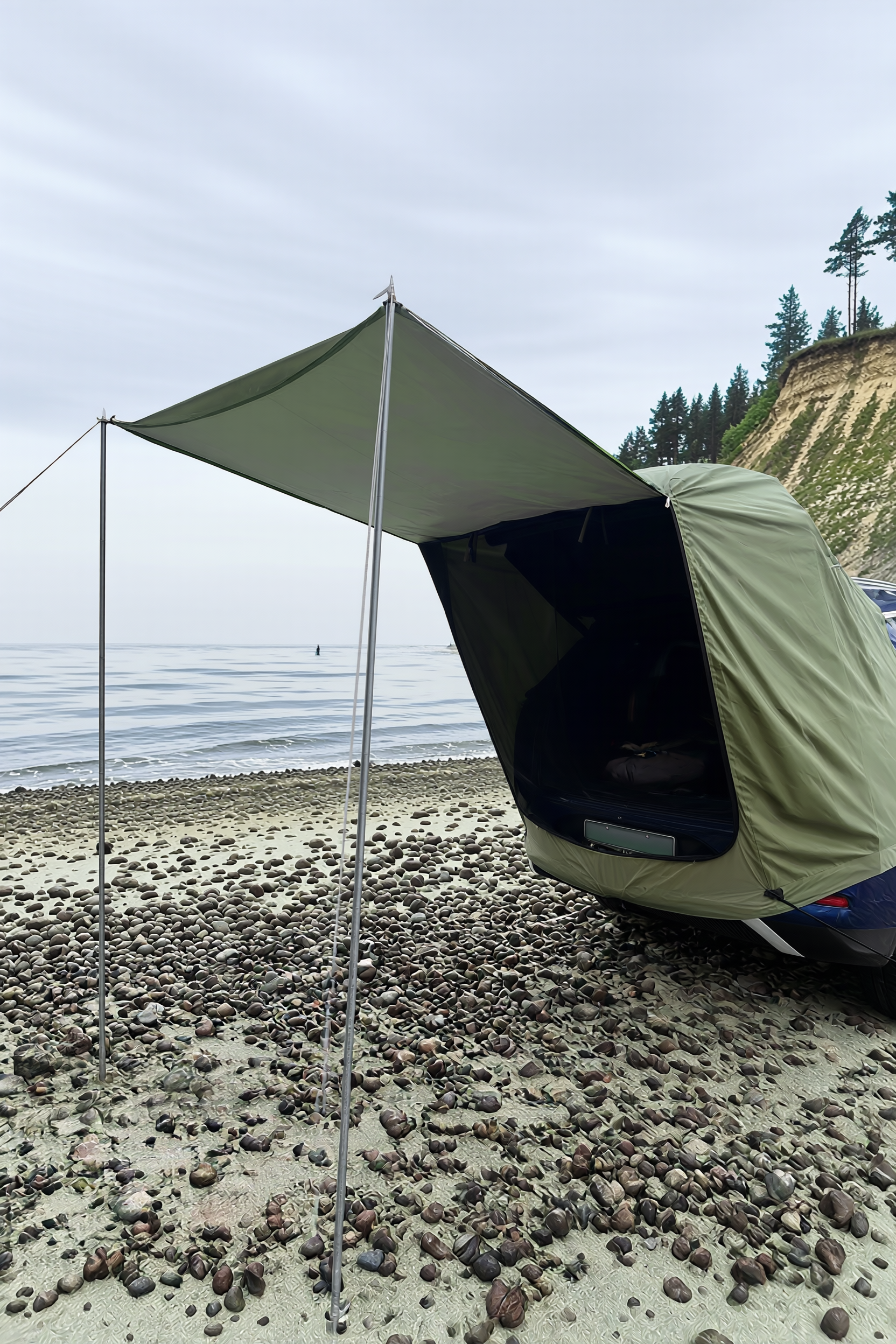 Outdoor Car Rear Tent Camping Picnic Car Rear Tent with Canopy Car Rear Extension Tent Sunshine-Proof Rain-Proof Car Rear Tent - Viking Trinkets